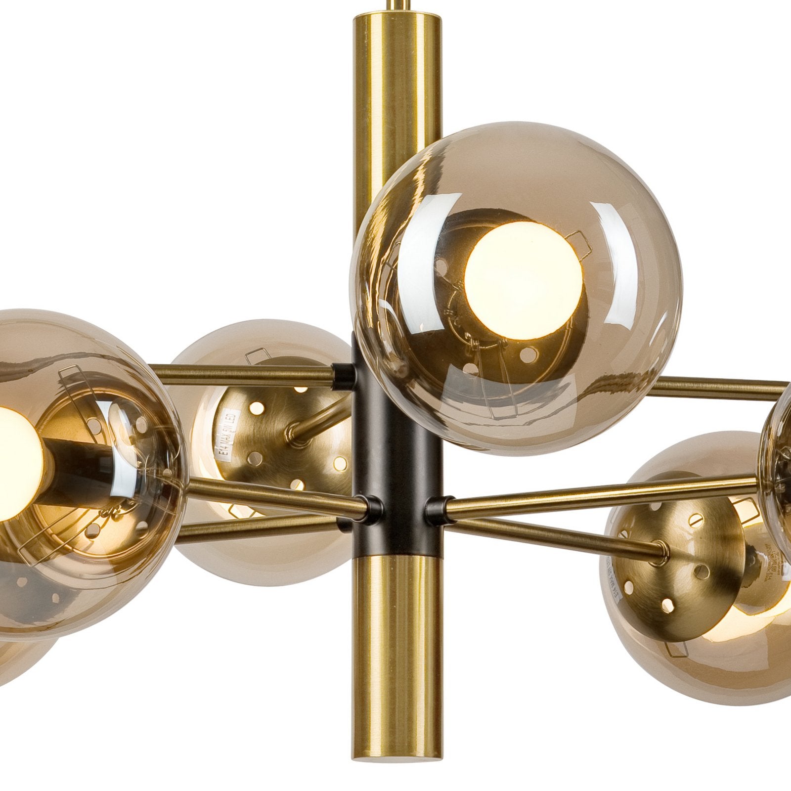 Lamkur Lighting Deckenlampe Natalia Deckenleuchte goldfarben Glas 8flg E14 Ø68cm - 5907687453905