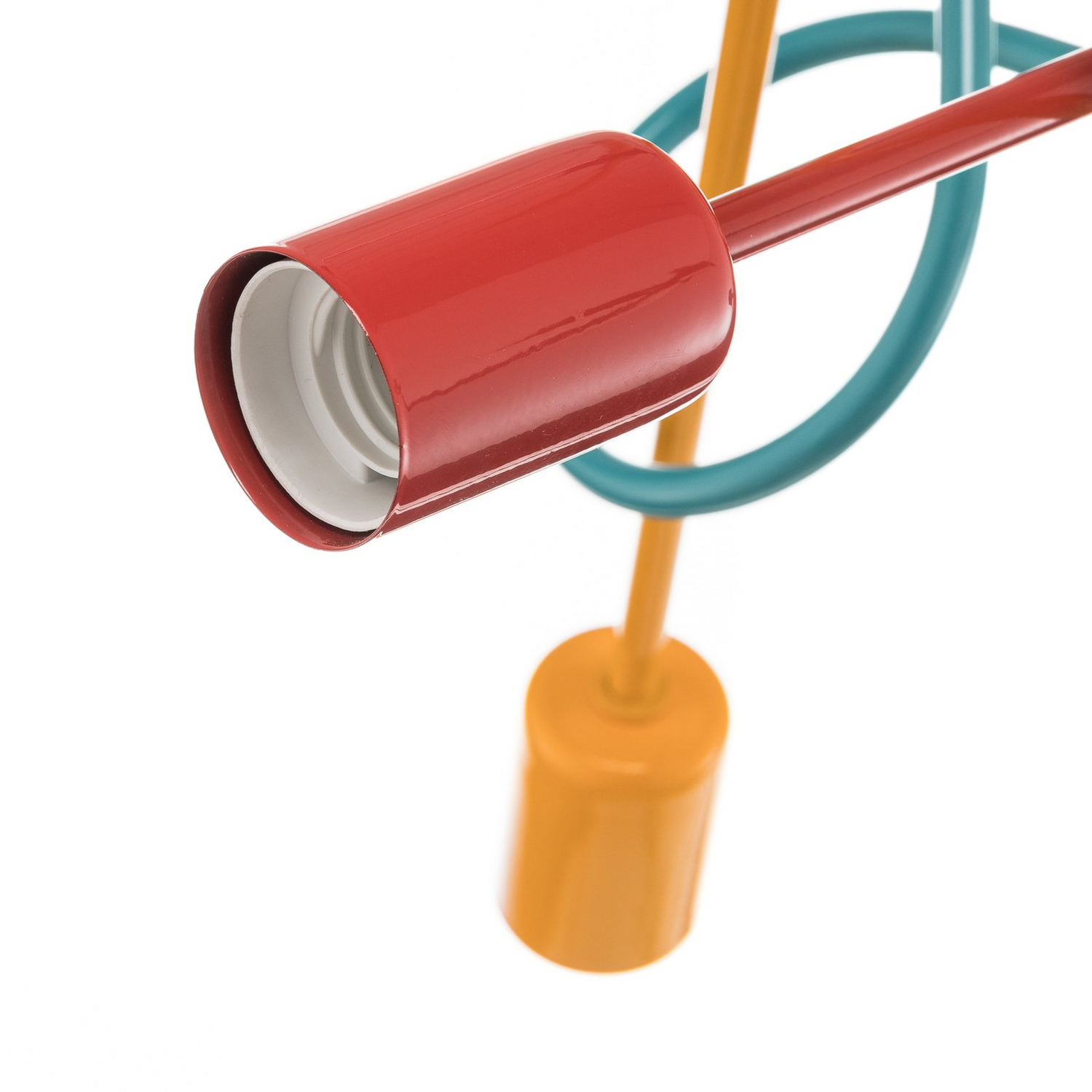 B-Ware Deckenlampe Oxford Dreiflammig Orange Rot Türkis Deckenleuchte Lampe Leuchte