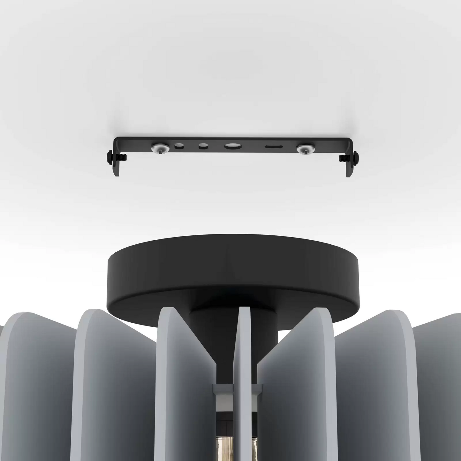 B-Ware Eglo Deckenlampe Palombaia Im Fächerlook Deckenleuchte Deckenlicht Grau E27 - 10015294