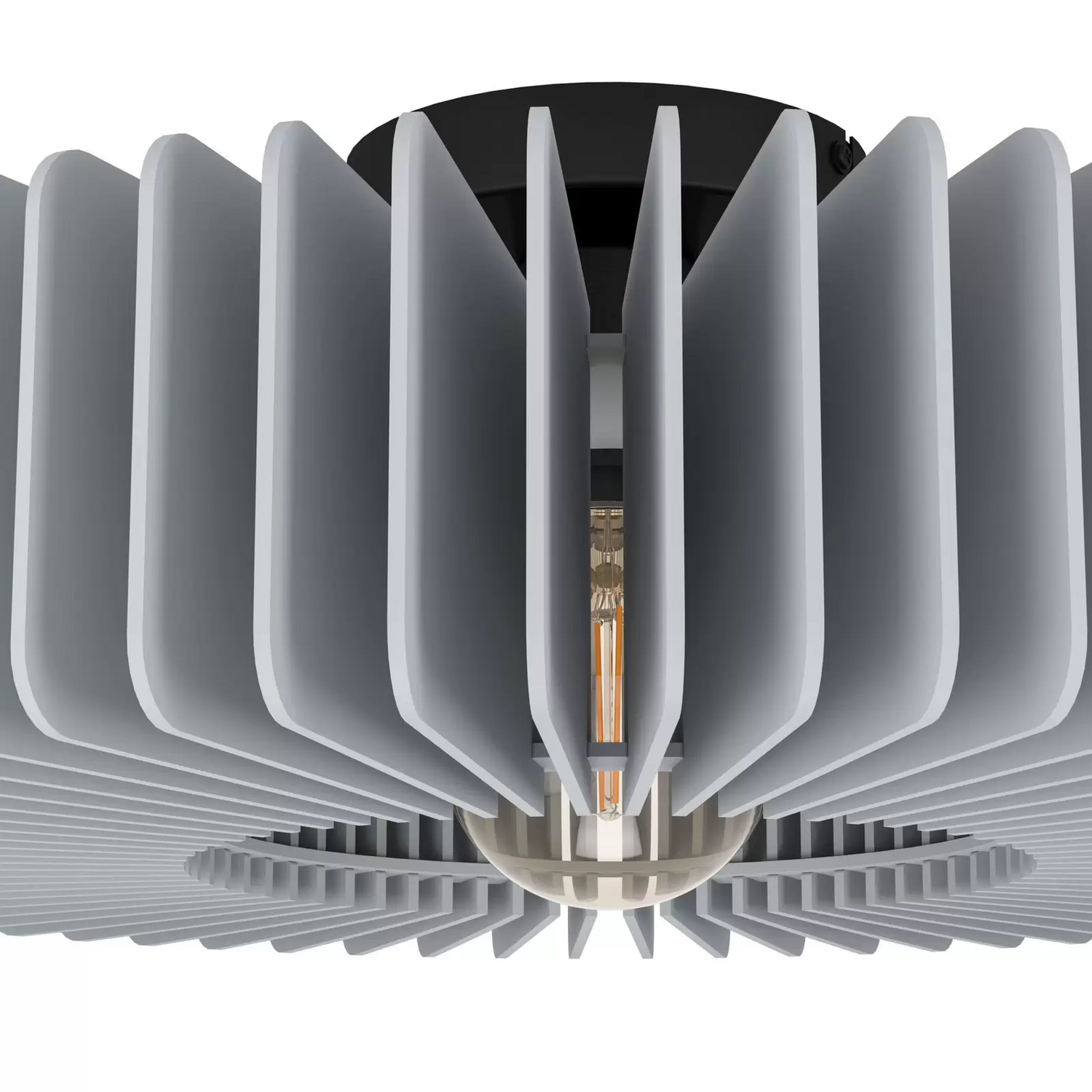 B-Ware Eglo Deckenlampe Palombaia Im Fächerlook Deckenleuchte Deckenlicht Grau E27 - 10015294