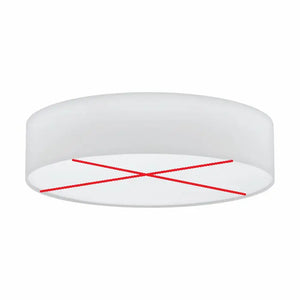 B-Ware Eglo Pasteri Textil Deckenlampe Deckenleuchte Stoffschirm Weiß Siehe Text/Foto