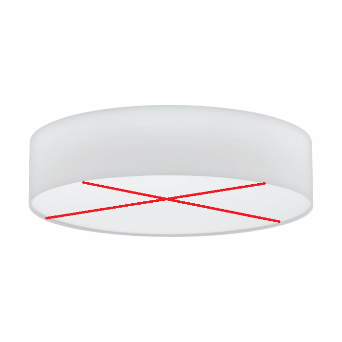 EGLO Pasteri Textil Deckenlampe Deckenleuchte Stoffschirm weiß SIEHE TEXT/FOTO - 9002759976118