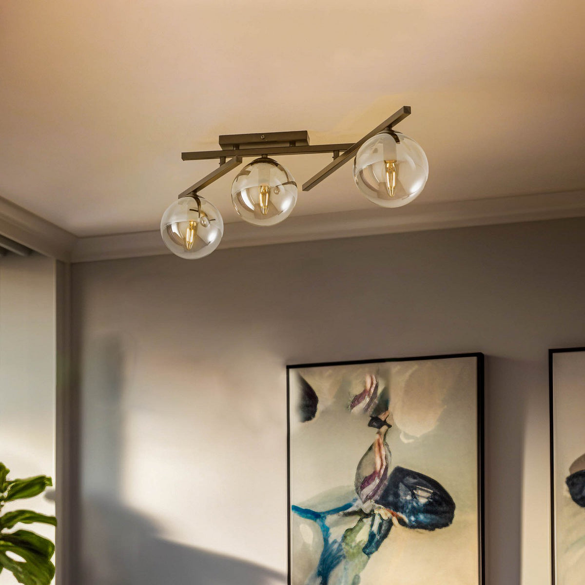 EMIBIG Deckenlampe Smart schwarz/grafit 3-flammig Deckenleuchte Leuchte Lampe85 - 5901738921399