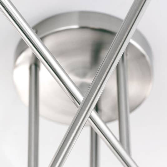 B-Ware Orion Deckenlampe Snowwhite Deckenleuchte Deckenlicht Mit Gestänge 6fl. Nickel - 9003090271405