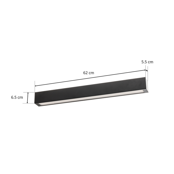 Deckenlampe Straight Deckenleuchte Lampe Leuchte Küchenlampe Schwarz 62 Cm Stahl B-Ware - 5903139759793