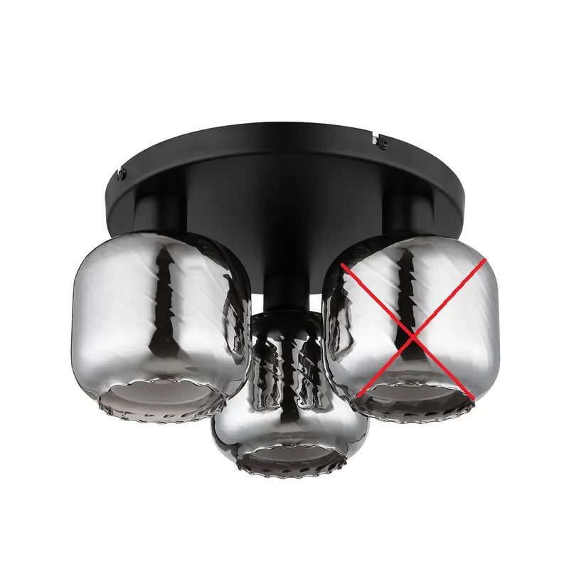 B-Ware Deckenlampe Xia Deckenleuchte Lampe Rauchgrau Glas 37 Cm 3 Flg Siehe Text/Foto - 9007371518142