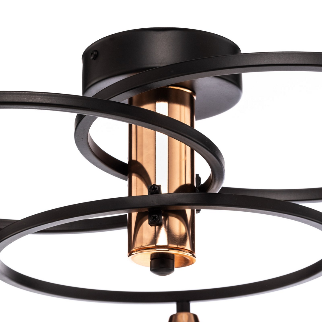 Avonni Deckenleuchte Ar 1661 Deckenlampe Leuchte 3 Flg Schwarz Kupfer Siehe Text B-Ware - 8698957124379
