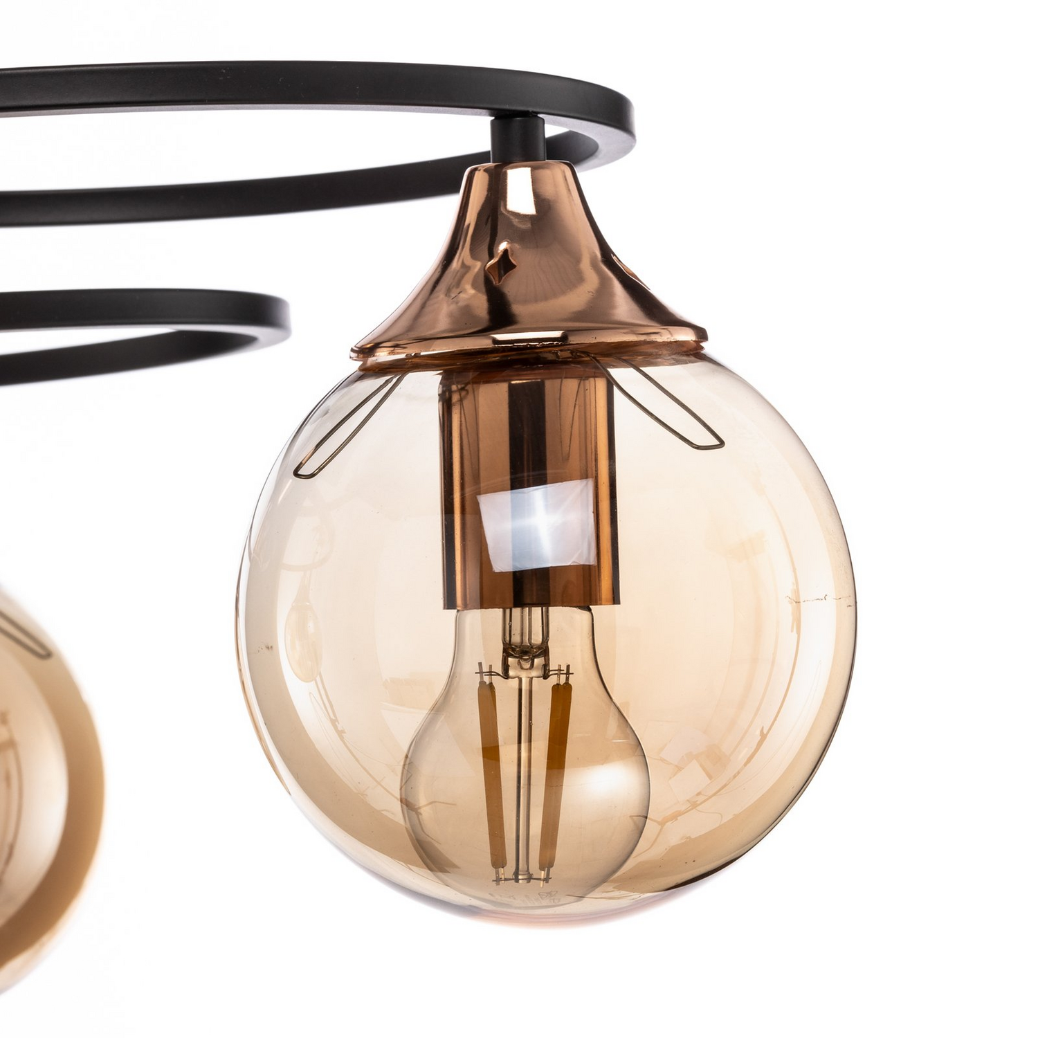 B-Ware Avonni Deckenleuchte Ar 1661 Deckenlampe 3 Flg Lampe Leuchte Schwarz Kupfer590 - 8698957124379