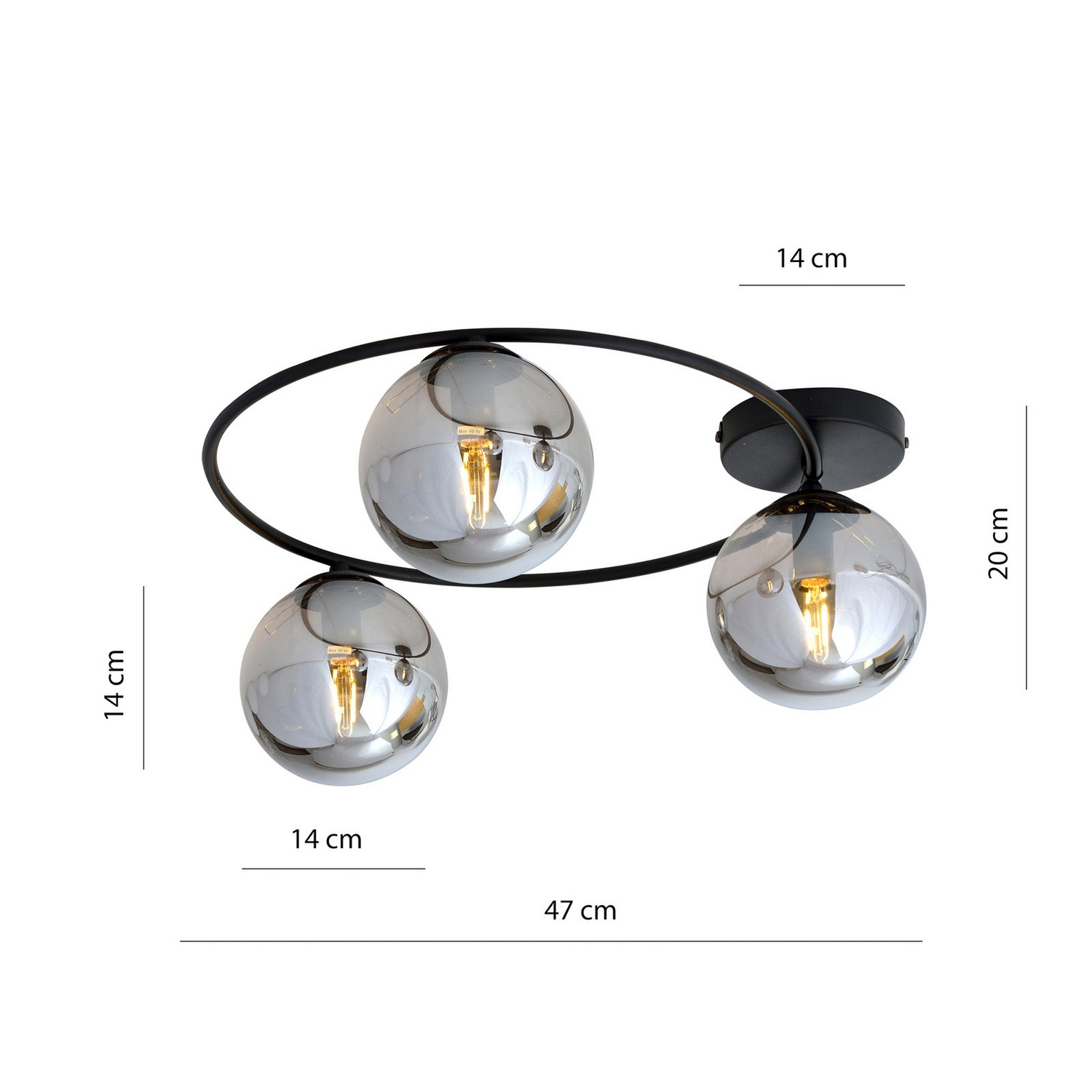 Plafonnier Euluna Ascella, lampe de plafond, luminaire, éclairage de plafond, qualité B 