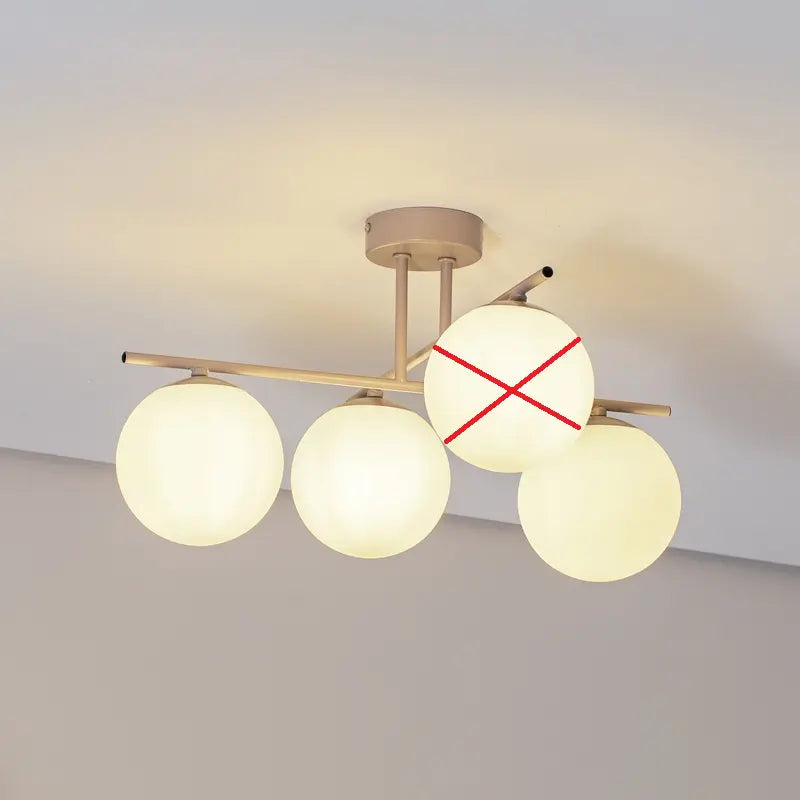 B-Ware Aurora Deckenleuchte Deckenlampe Beige ø 50cm 4 Flammig Glas E14 Siehe Text/Foto - 5905563004197