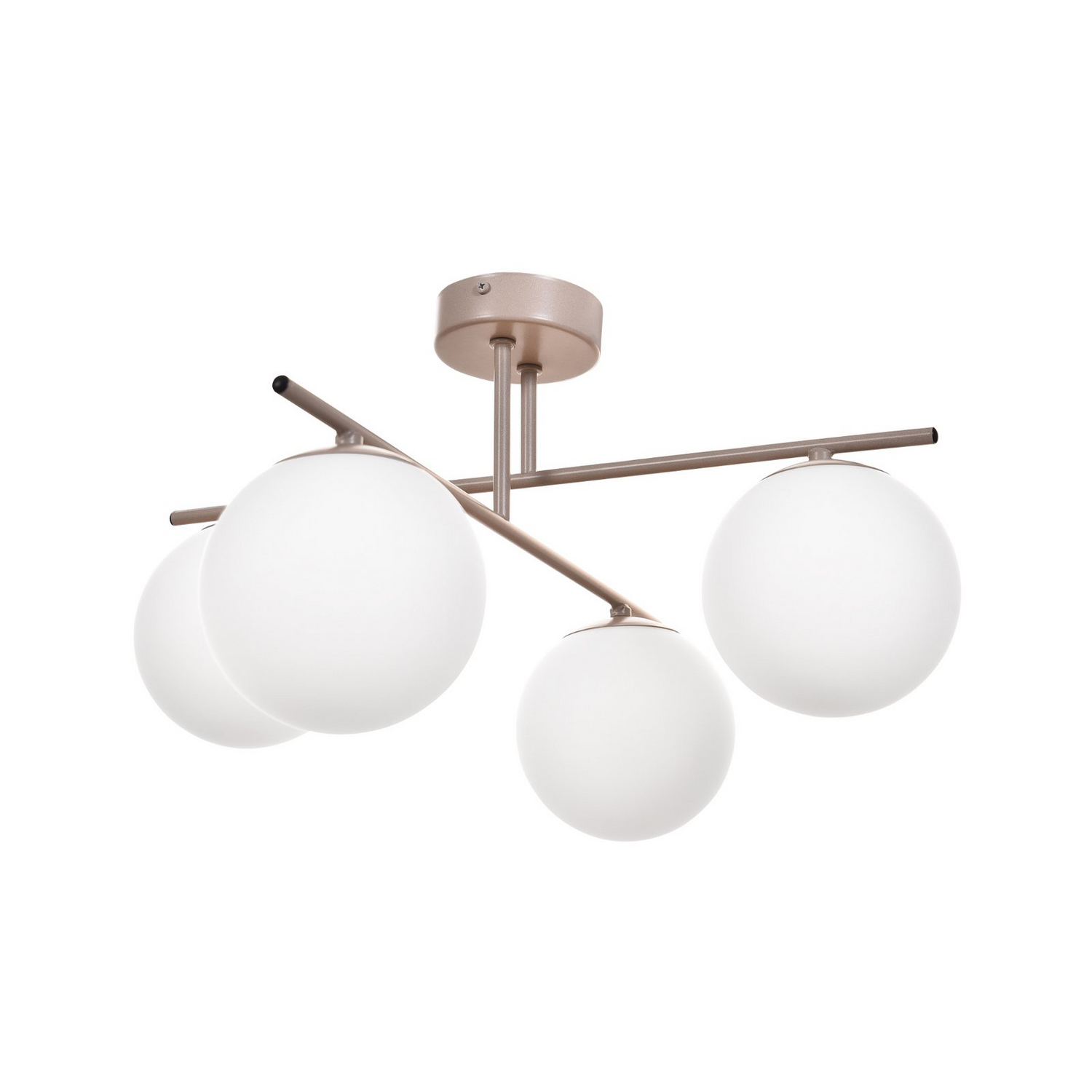 B-Ware Aurora Deckenleuchte Lampe Deckenlampe Beige ø 50 Cm 4 Flammig Glas E14 - 5905563004197