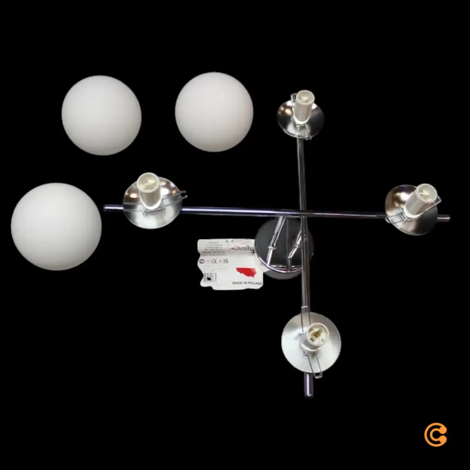 B-Ware Domiluce Aurora Deckenleuchte Lampe Chrom E14 4 Flammig Metall Siehe Text/Foto - 5905563002872