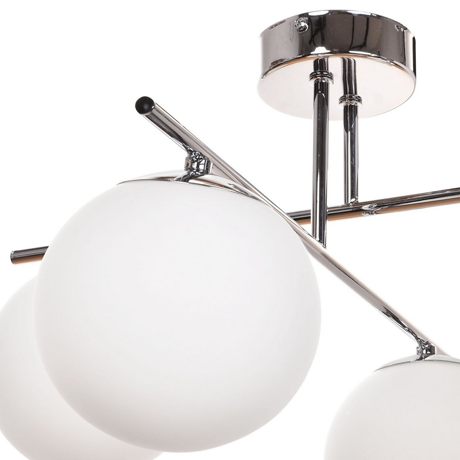 B-Ware Domiluce Aurora Deckenleuchte Lampe Chrom Glas E14 4 Flammig ø 50 Cm Weiß Metall - 5905563002872