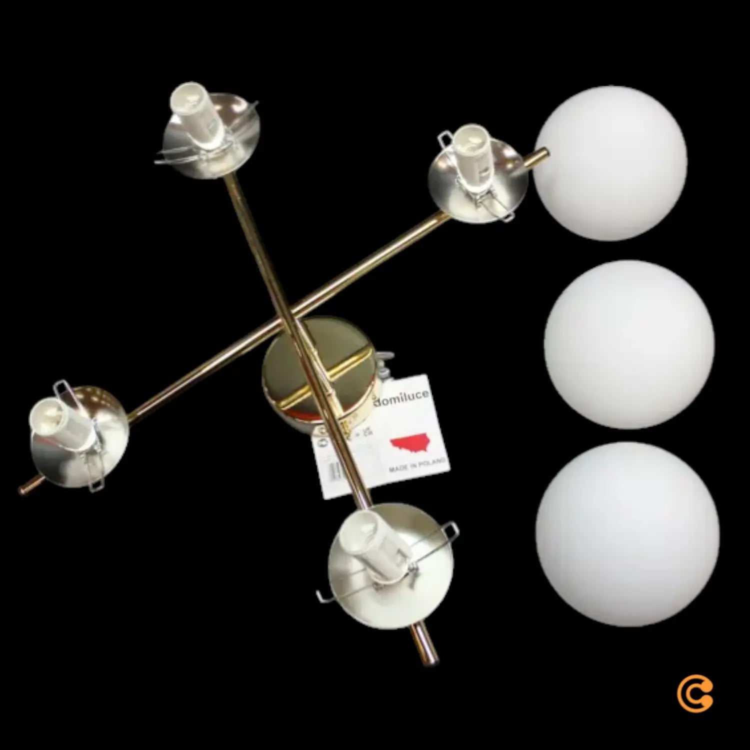 B-Ware Domiluce Deckenleuchte Aurora Vierflammig Gold Deckenlampe E14 Siehe Text/Foto - 5905563001394