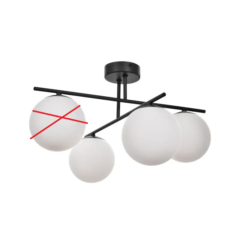 B-Ware Aurora Deckenleuchte Lampe Schwarz Glas ø 50 Cm E14 Siehe Text/Foto - 5905563001387