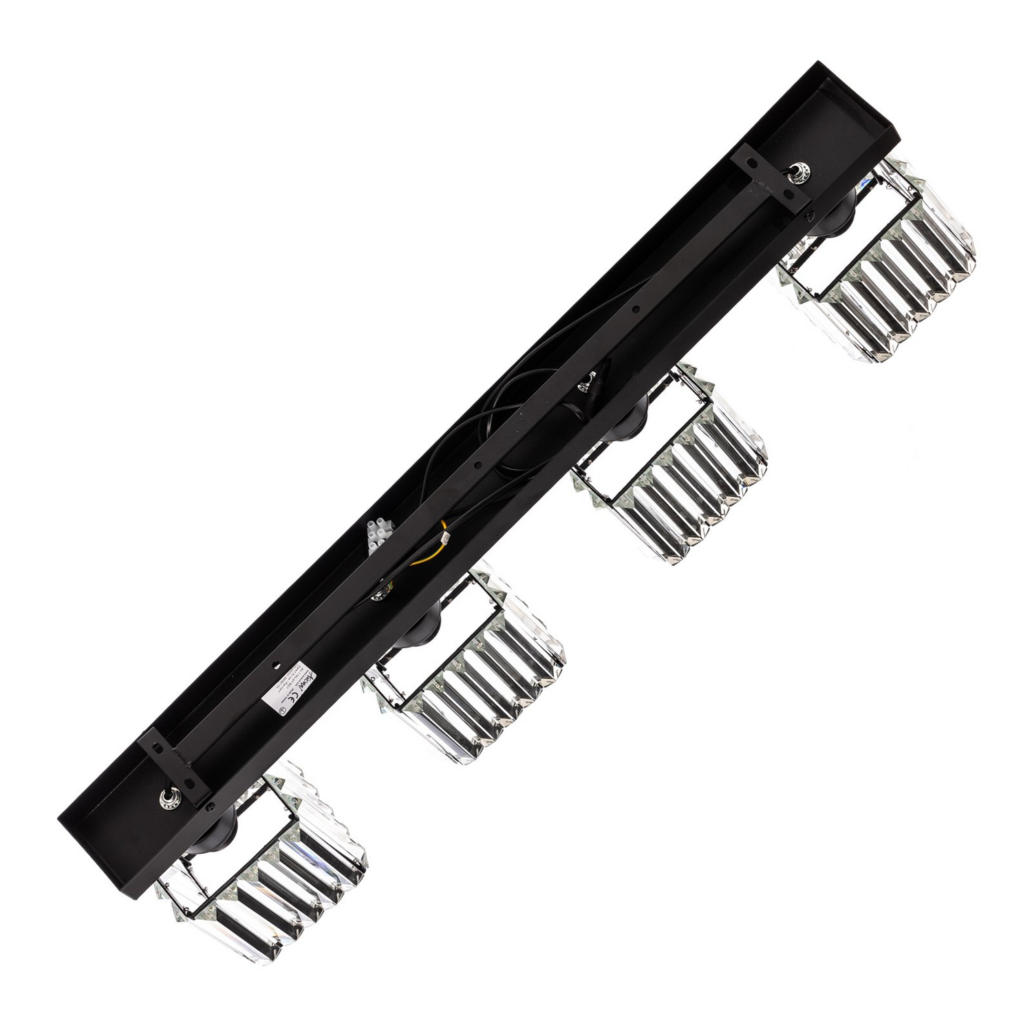 B-Ware Av 1795 4 Y Bsy Deckenleuchte Lampe Schwarz 4 Fl Balken E27 Kristallglas Eisen