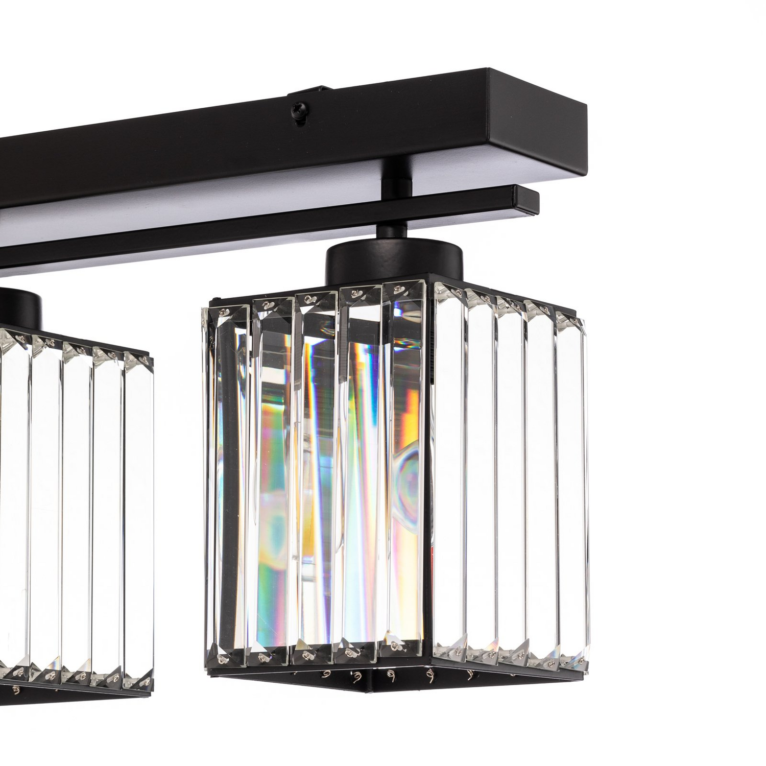 B-Ware Av 1795 4 Y Bsy Deckenleuchte Lampe Schwarz 4 Fl Balken E27 Kristallglas Eisen