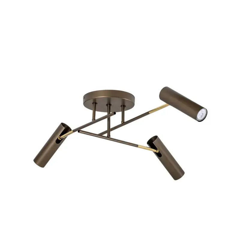 B-Ware Deckenleuchte Lampe Axion Deckenlampe 3 Flg Leuchte Led Titanfarben Stahl  - 5907812622671