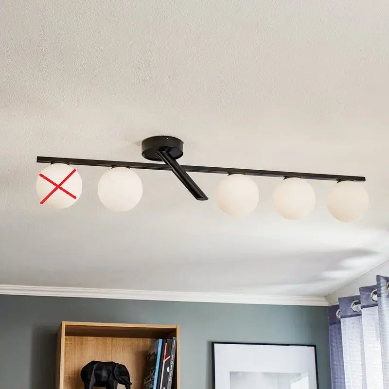 B-Ware Baleo Deckenleuchte Lampe Schwarz Opal Fünfflammig Beleuchtung Siehe Text/Foto - 5907554418662