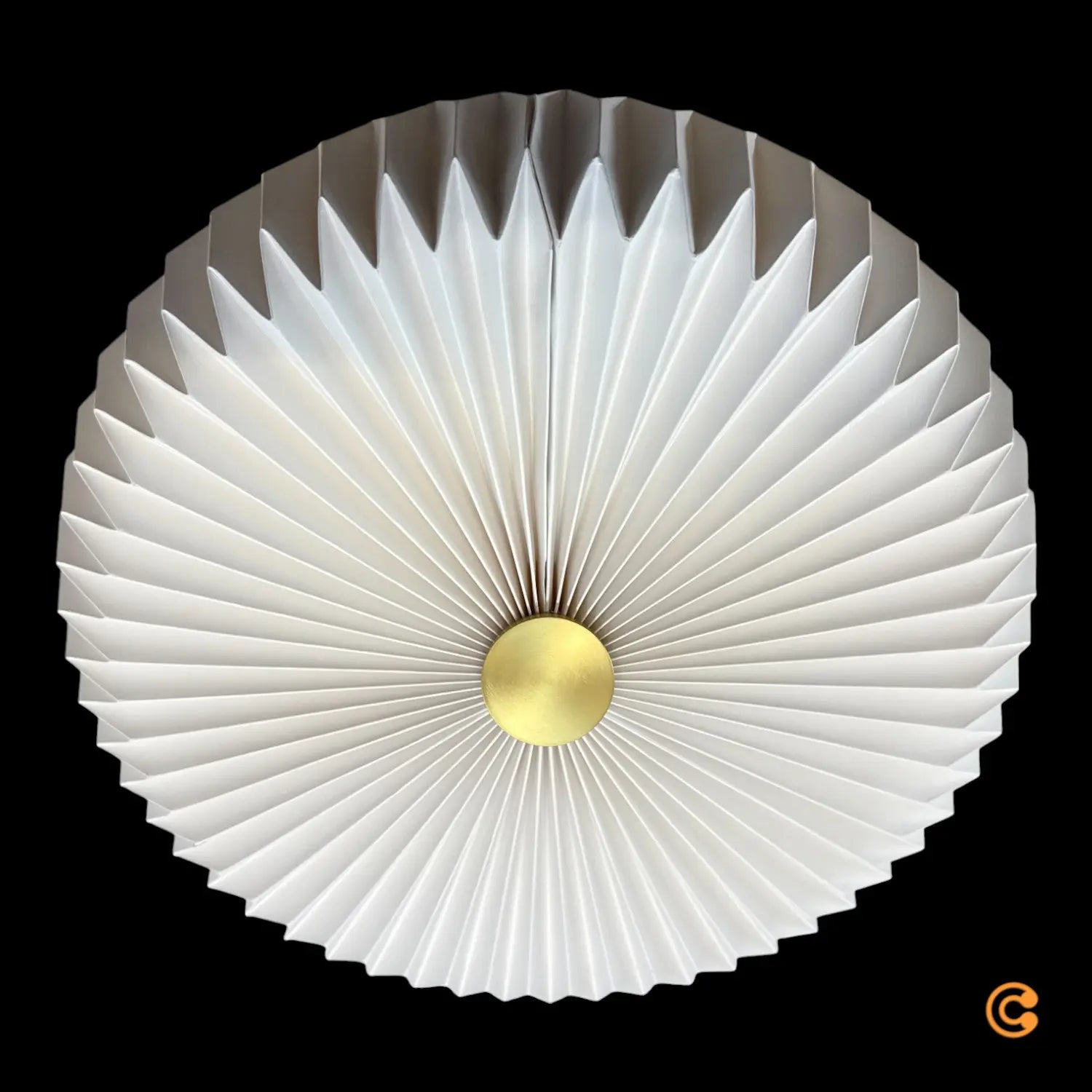 B-Ware Deckenleuchte Belloy 40 Lampe Leuchte Papierschirm Plissiert Weiß718