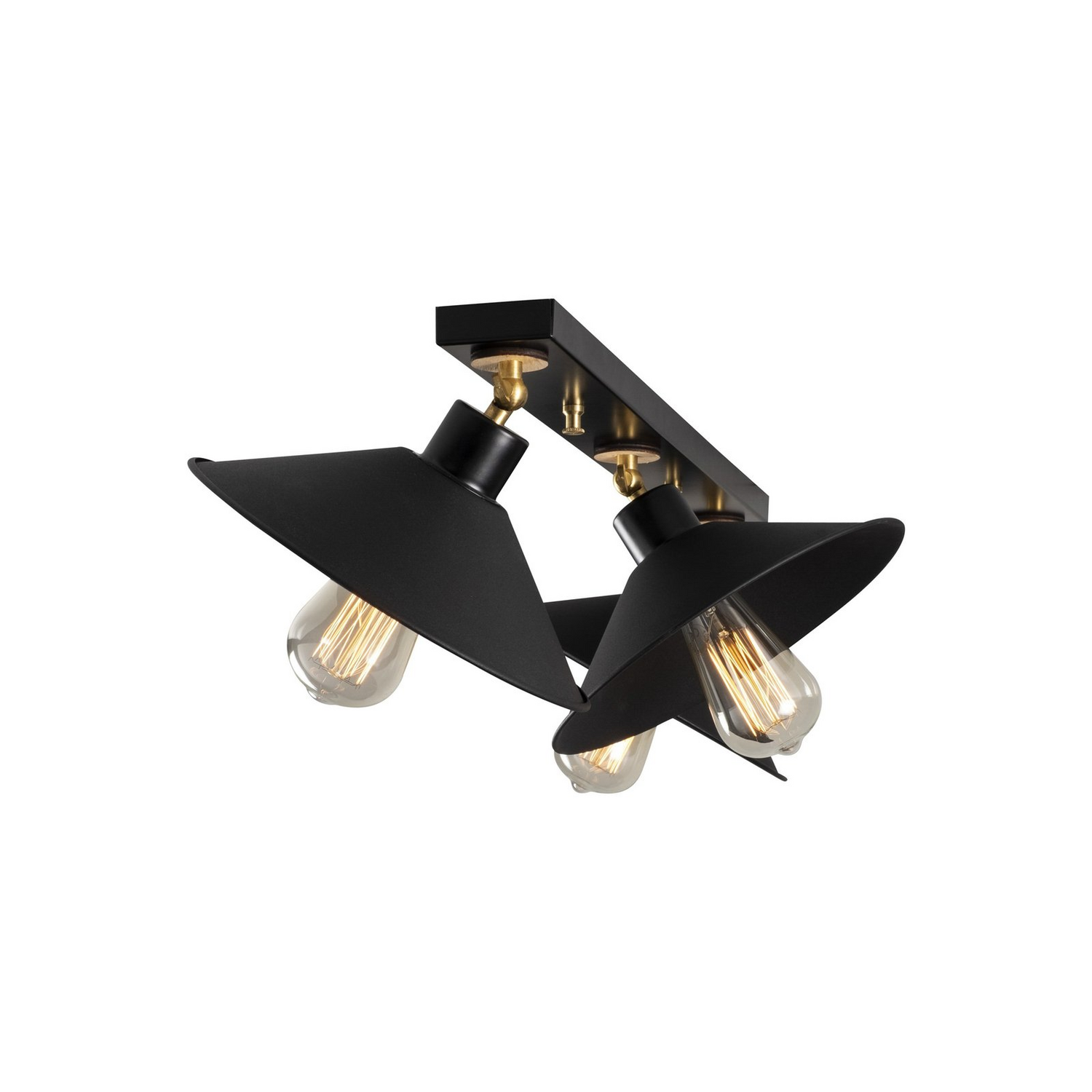 B-Ware Deckenleuchte Berceste N 660 3 Flg. ø24cm Schwarz Deckenlampe Lampe Leuchte Spot