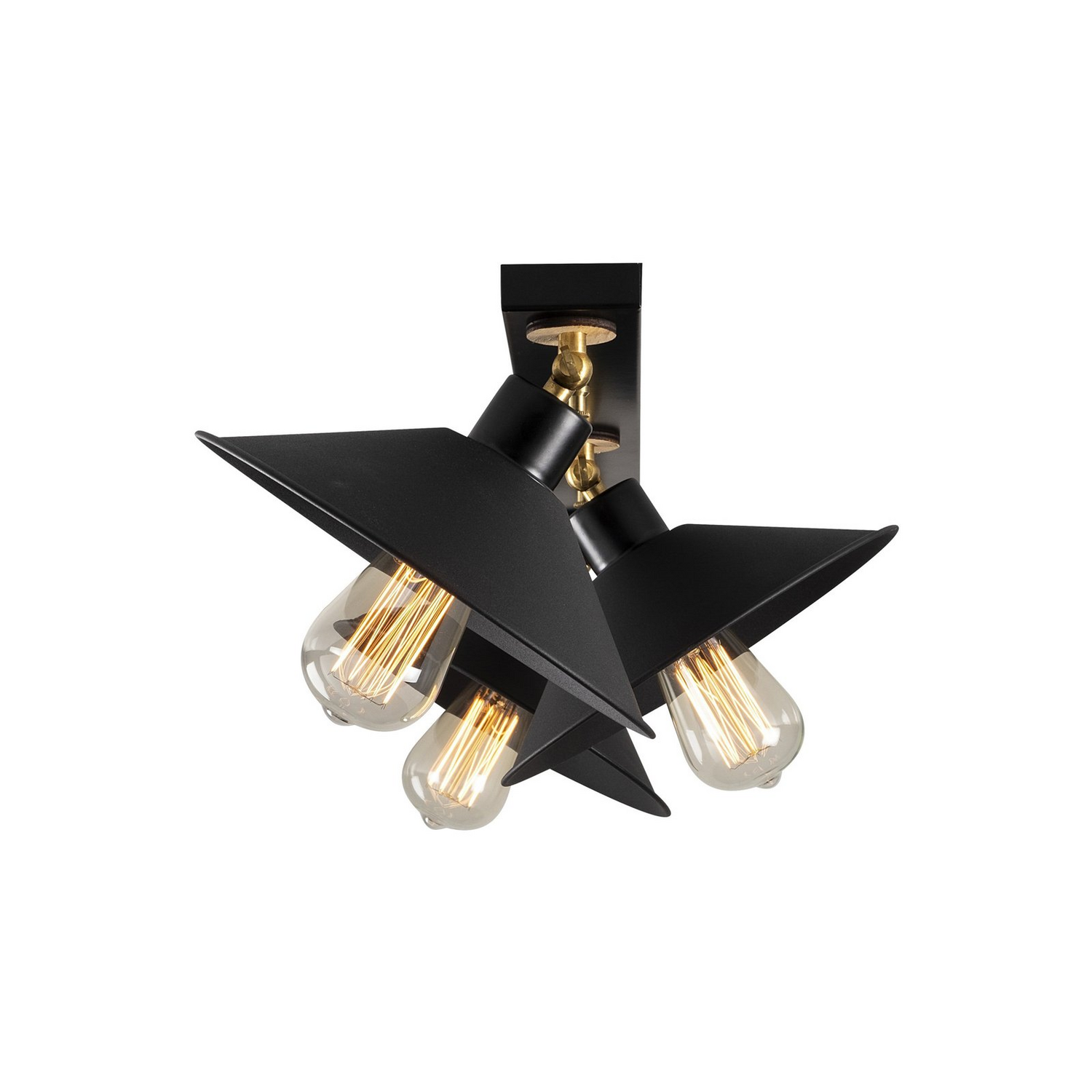 B-Ware Deckenleuchte Berceste N 660 3 Flg. ø24cm Schwarz Deckenlampe Lampe Leuchte Spot