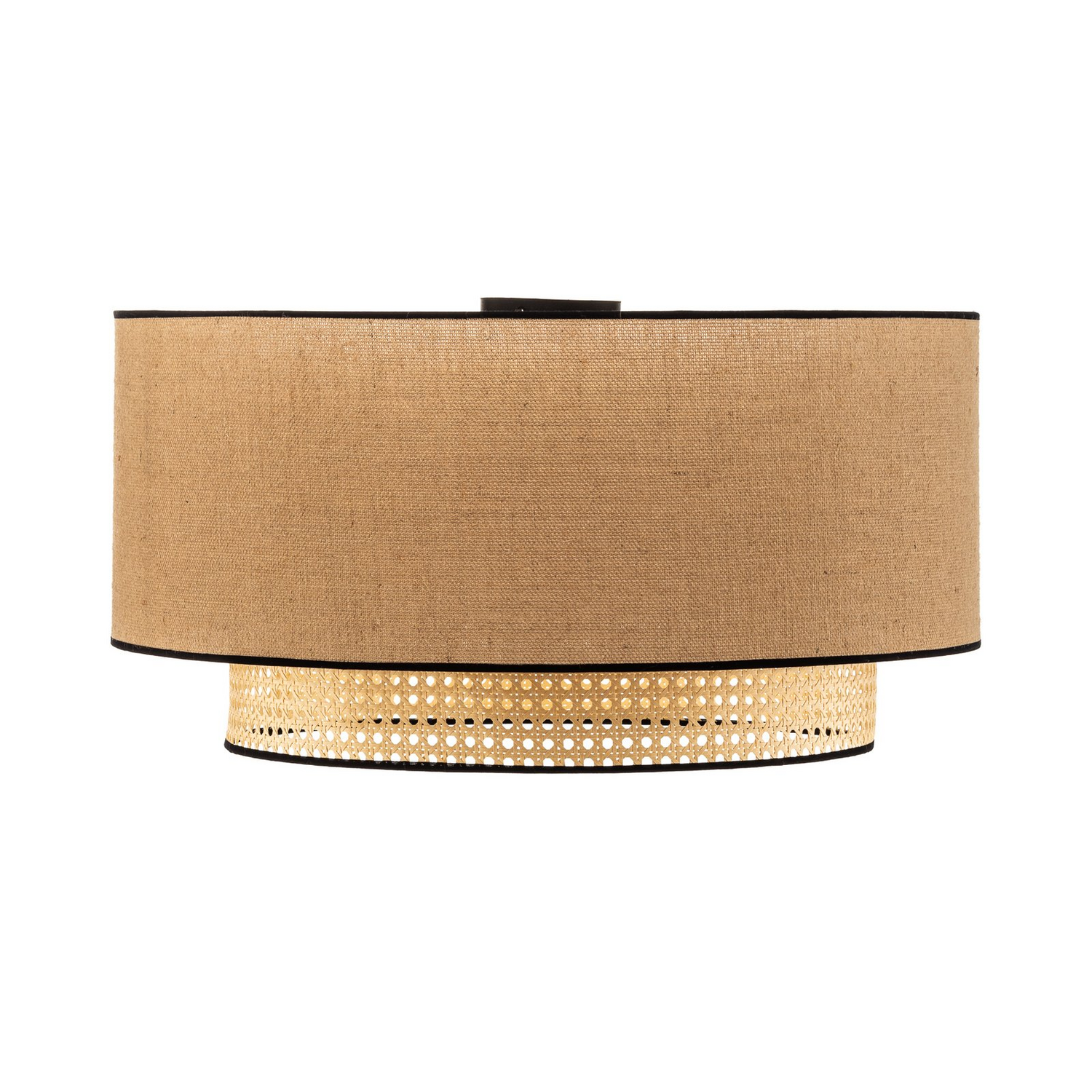 B-Ware Deckenleuchte Big Boho Rattan Beige Schwarz Deckenlampe Lampe Leuchte Spot Licht - 5903689184281