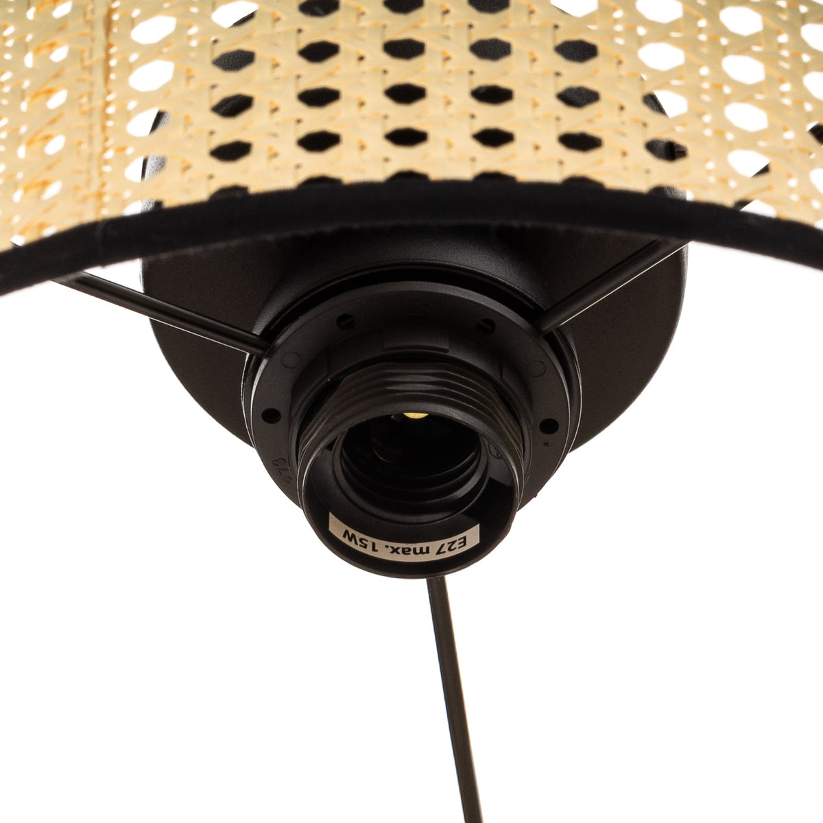 Deckenleuchte Lampe Boho Rattan Beleuchtung Deckenlampe Baumwolle beige petrol - 5903689184328