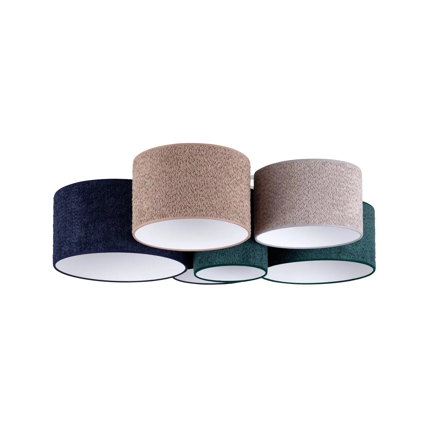 B-Ware Euluna Deckenleuchte Boucle 6fl Blau/Grün/Cappuccino/Grau741 - 5905317600668
