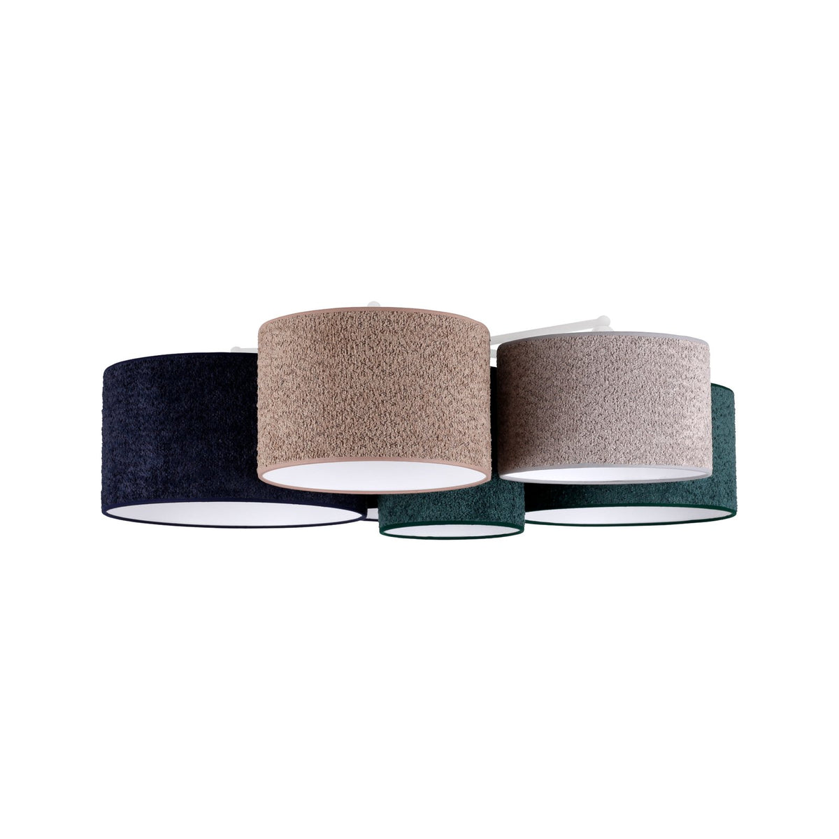 Euluna Deckenleuchte Boucle 6fl blau/grün/cappuccino/grau741 - 5905317600668
