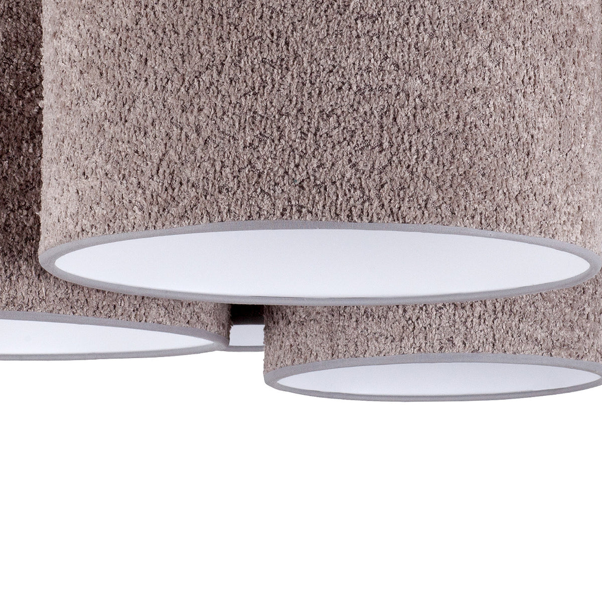 Boucle Deckenleuchte Lampe Hauptbeleuchtung sechs Schirme grau Wohnraum - 5905317600651