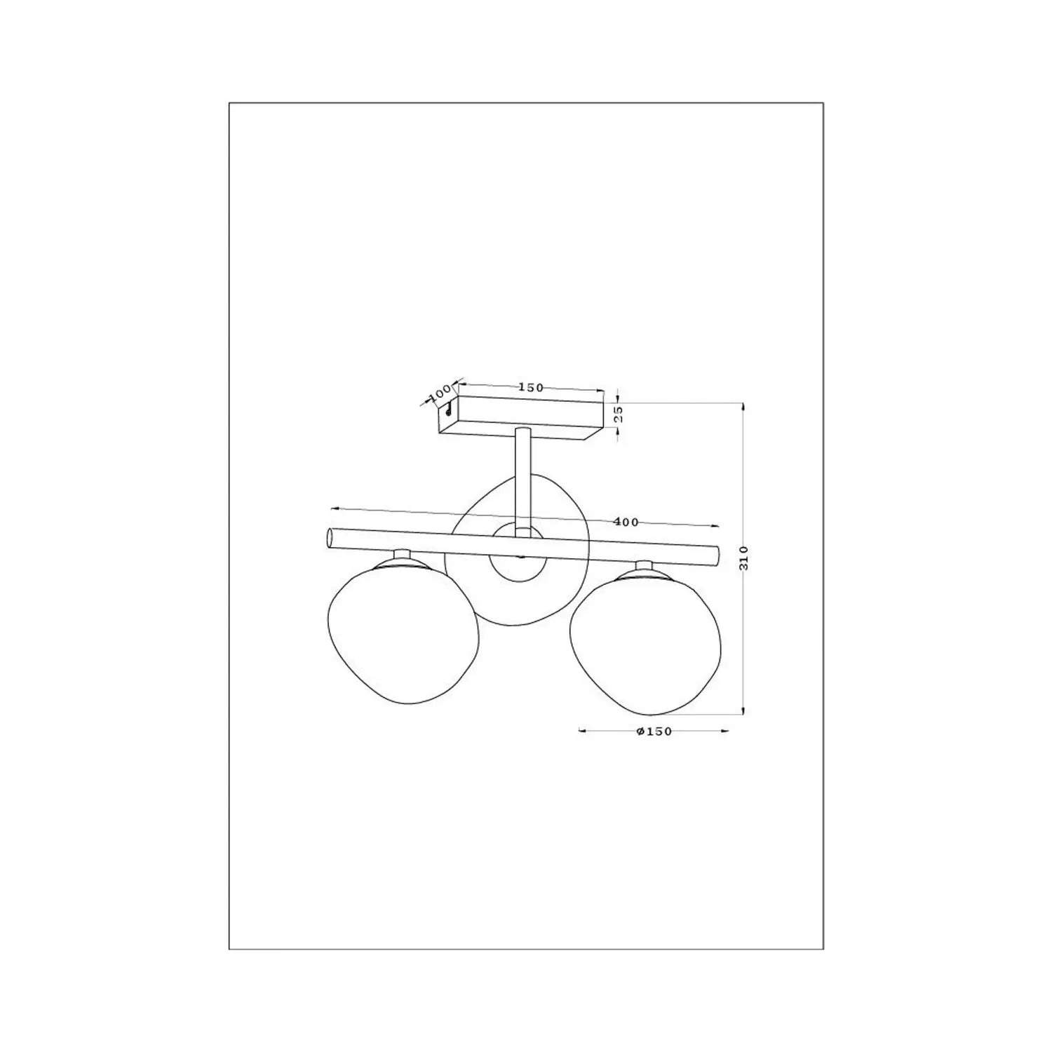 B-Ware Canopus Deckenleuchte Lampe Multicolor Glas E14 Dreiflammig Siehe Text - 4250294323606