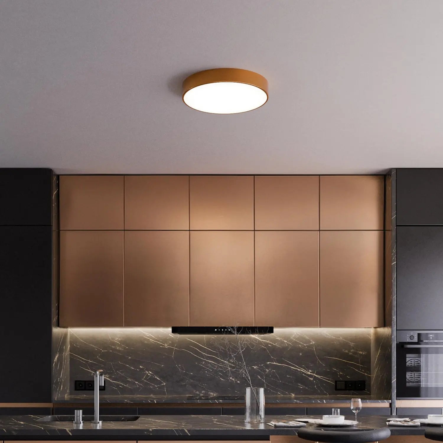 B-Ware Deckenleuchte Lampe Cleo Kupfer Stahl Kunststoff E27 Ip54 Austauschbar Dimmbar - 5907623601032