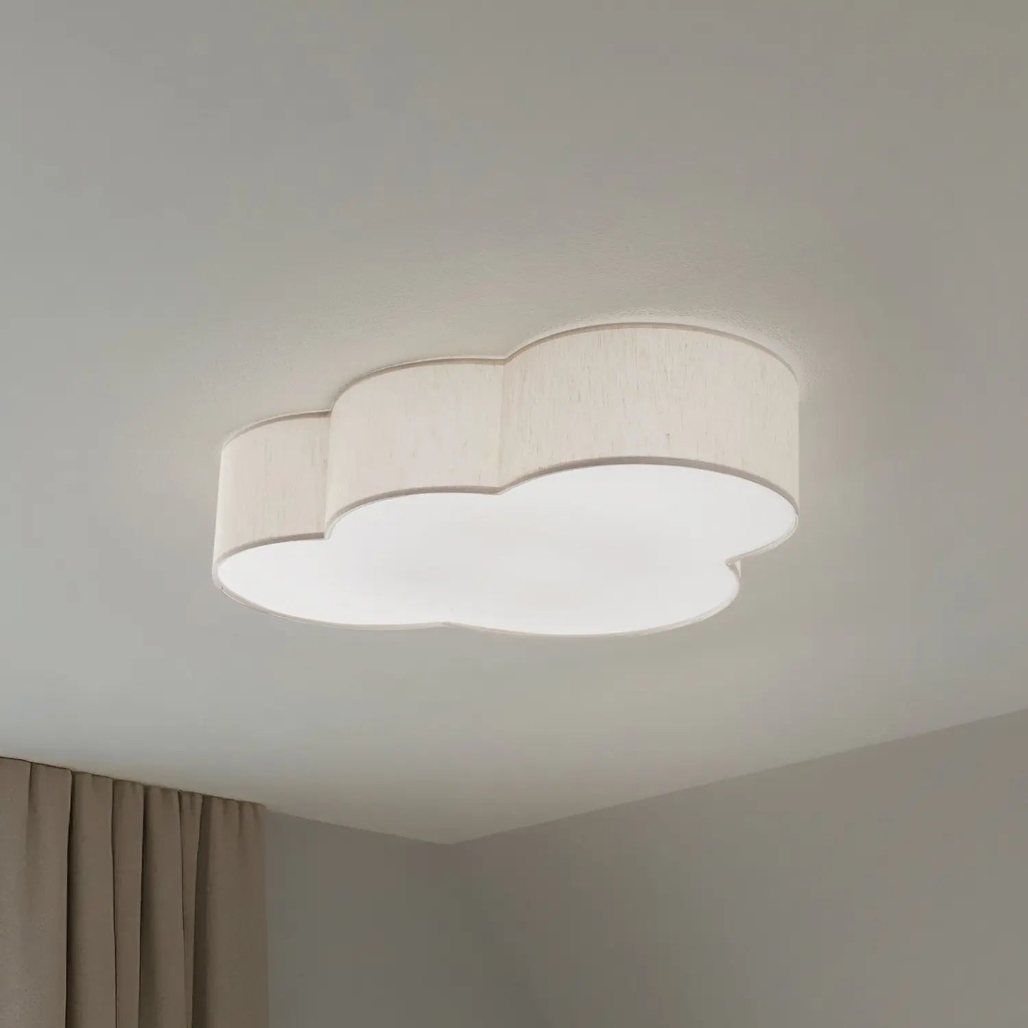 B-Ware Deckenleuchte Lampe Wolke Cloud Textil Beige 63 Cm E27 - 5901780543365