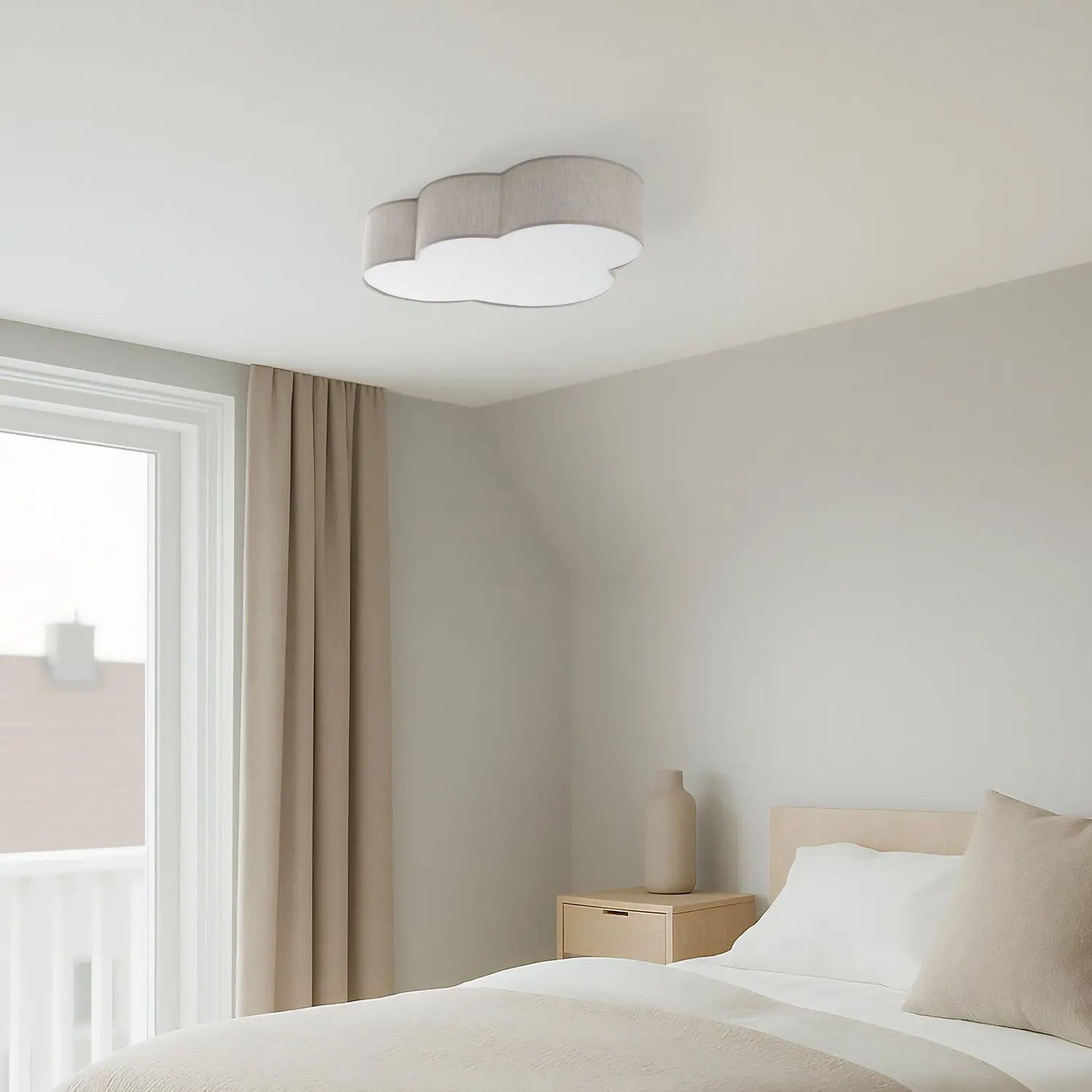 B-Ware Deckenleuchte Lampe Wolke Cloud Textil Beige 63 Cm E27141 - 5901780543365