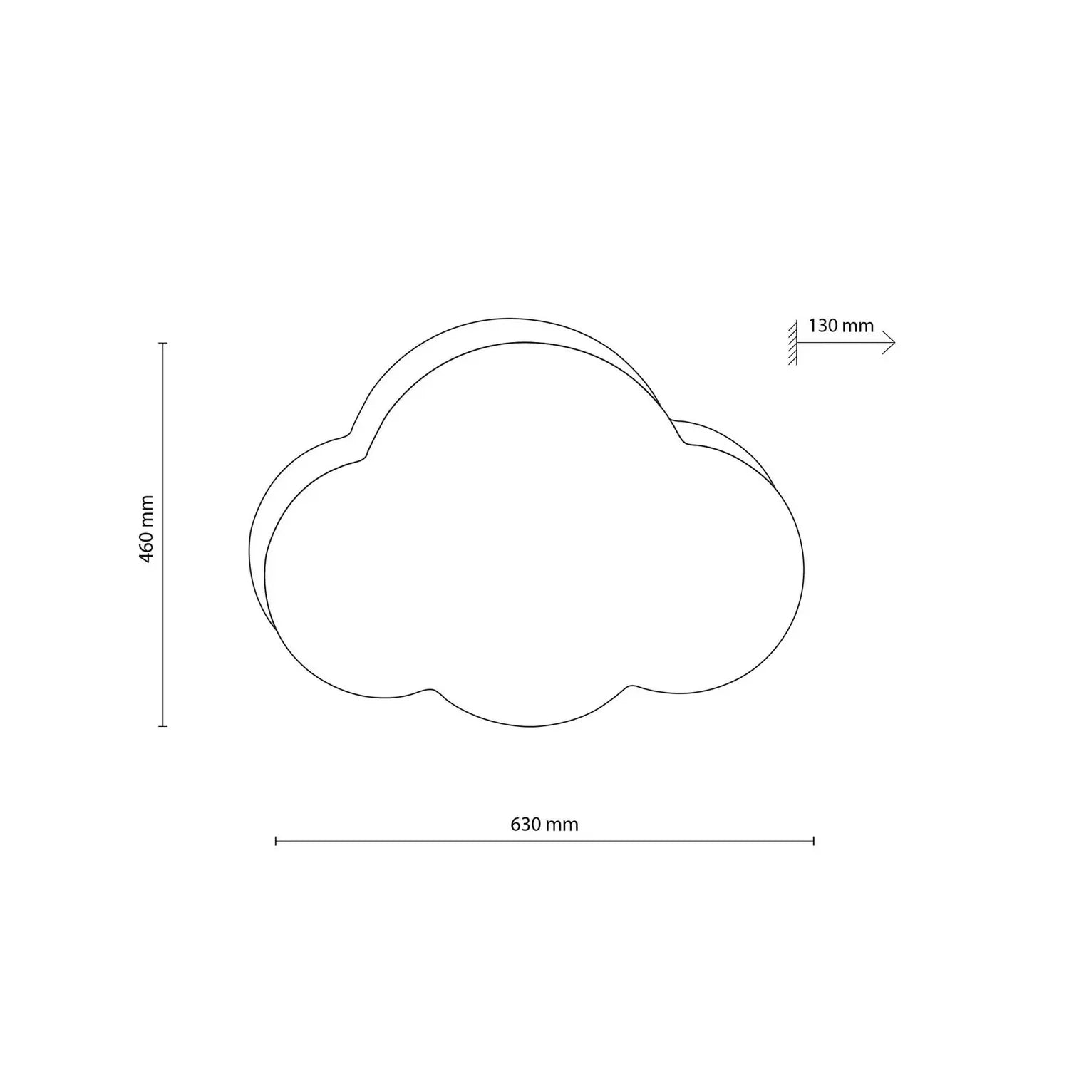 B-Ware Deckenleuchte Lampe Wolke Cloud Textil Beige 63 Cm E27141 - 5901780543365