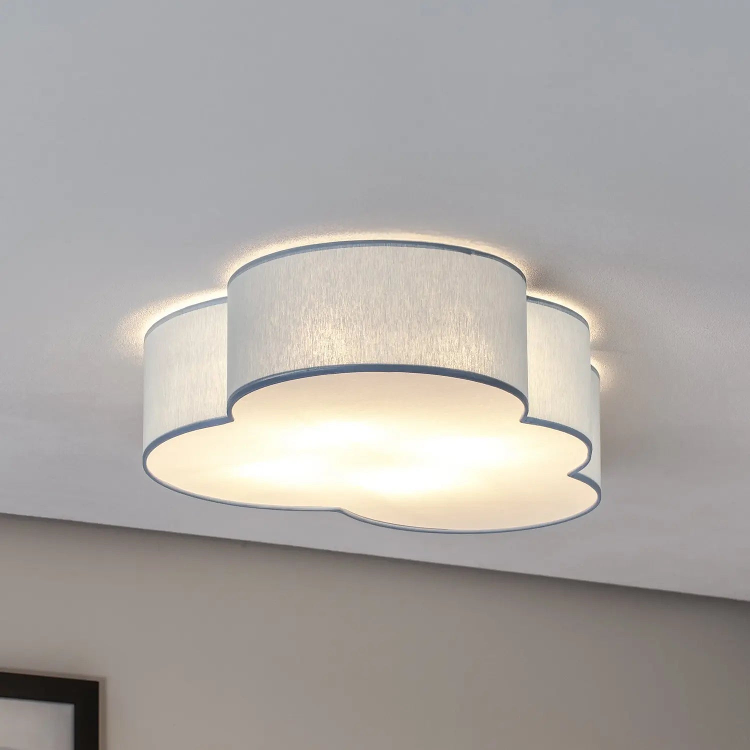 B-Ware Cloud Deckenleuchte Wolke Lampe Blau Textil E27 Kinderzimmer Beleuchtung  - 5901780560713