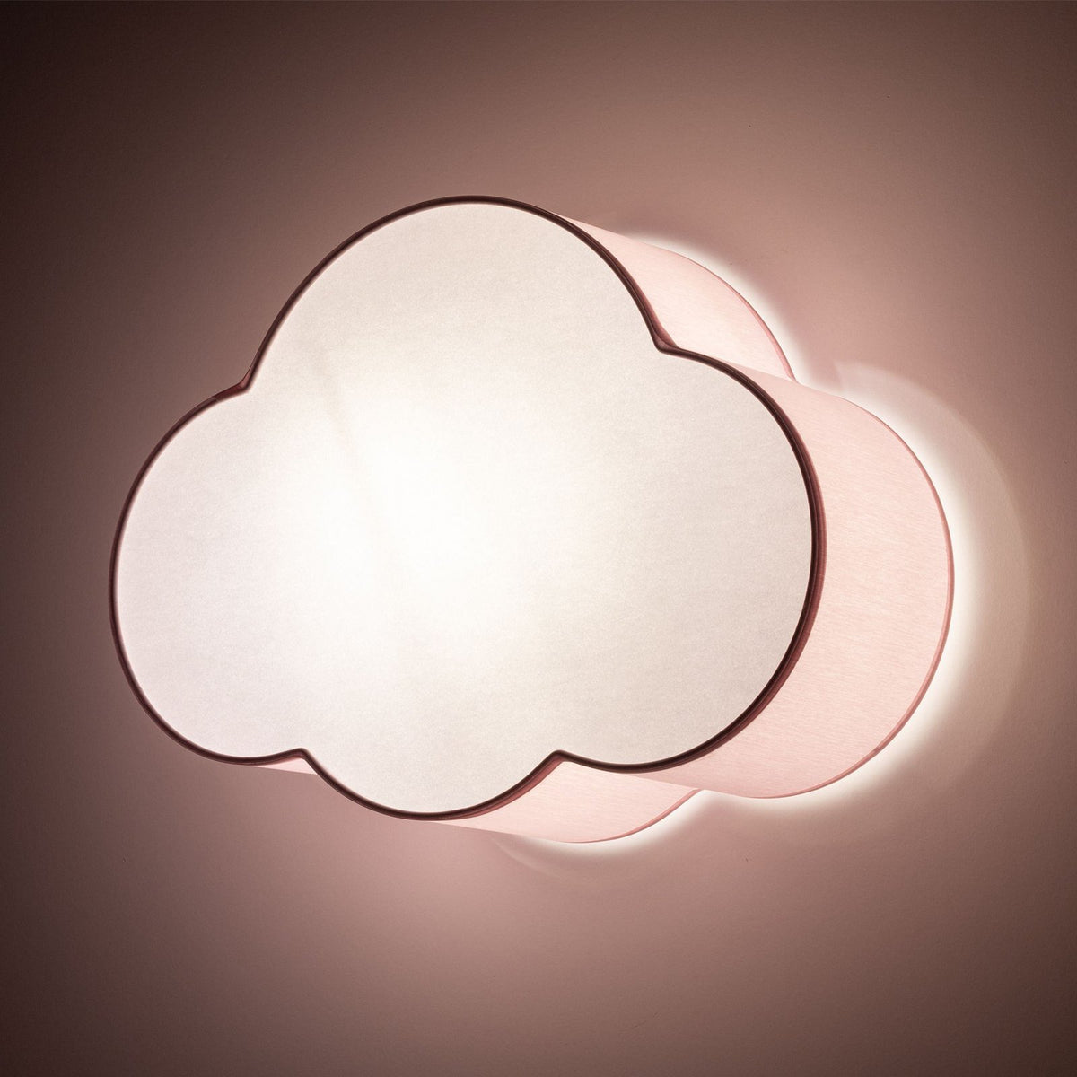 TK Lighting Deckenleuchte Cloud, rosa, 43 cm lang, Textil, Wolke, E27 - 5901780560751