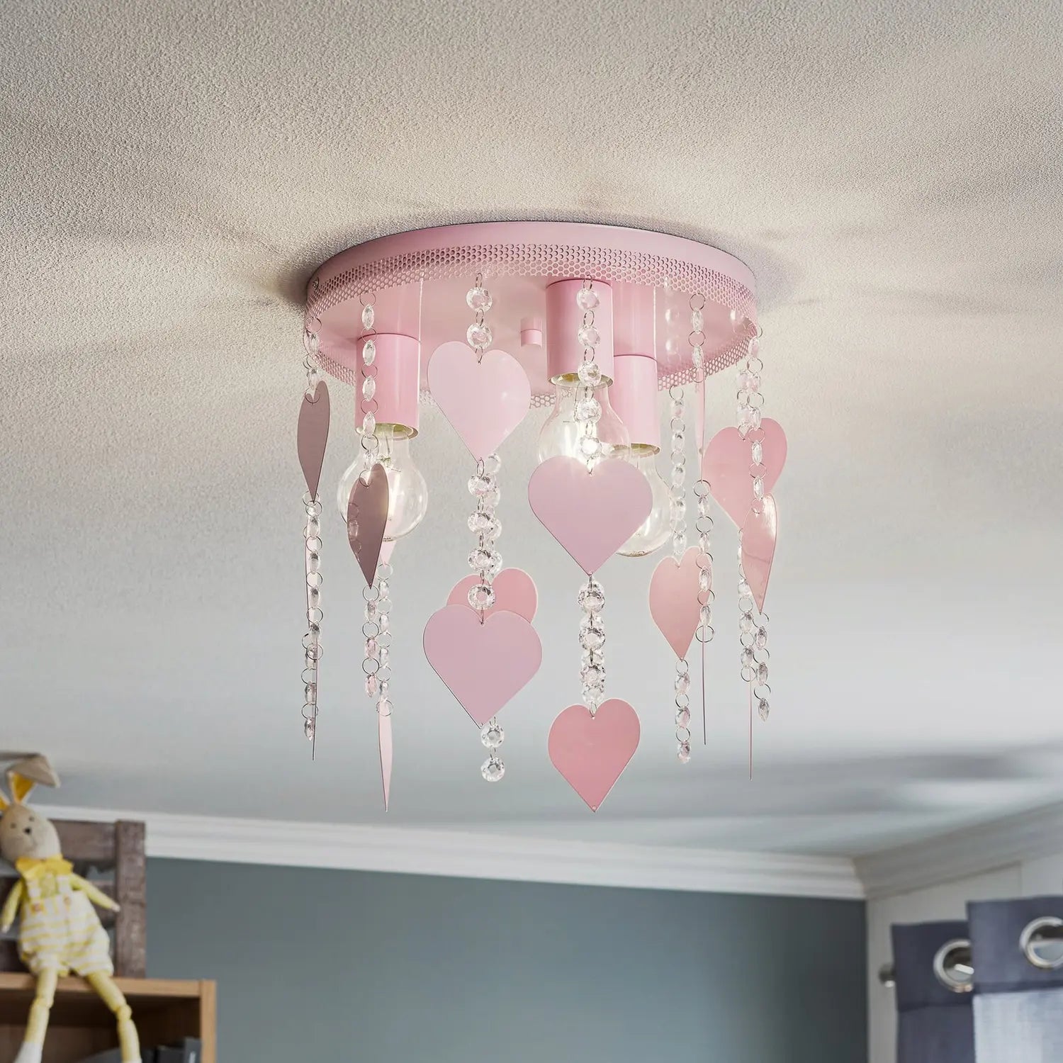 B-Ware Milagro Deckenleuchte Corazon Deckenlampe Deckenlicht Leuchte In Pink Mit Herzen - 5902693746249