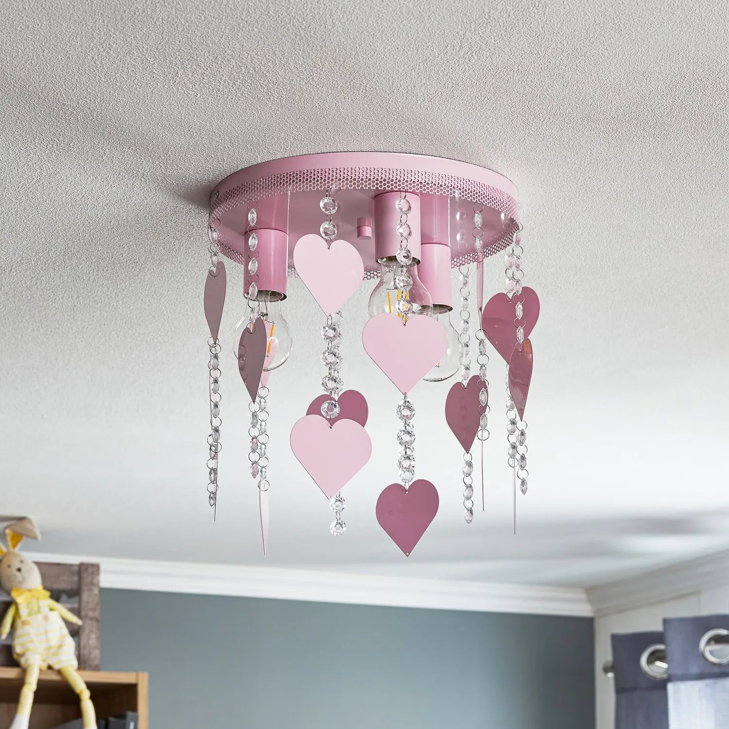 B-Ware Milagro Deckenleuchte Corazon Deckenlampe Deckenlicht Leuchte In Pink Mit Herzen - 5902693746249