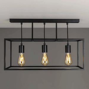 B-Ware Cubic³ Deckenleuchte Lampe Hauptbeleuchtung Schwarz Messing Dreiflammig E27