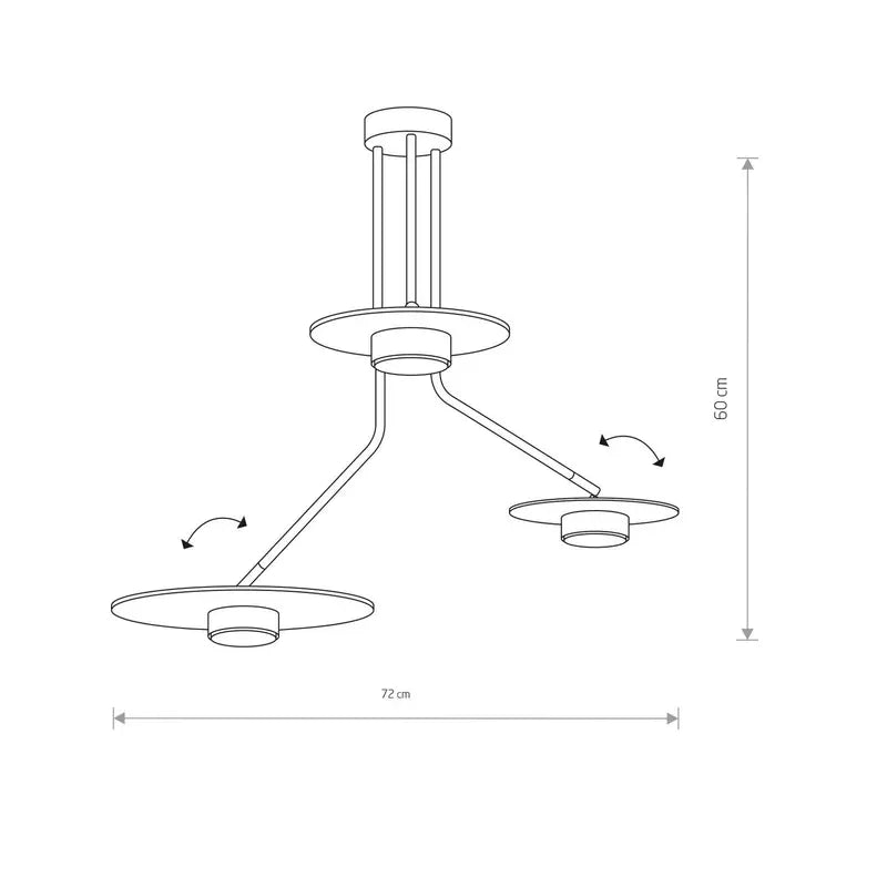 Nowodvorski Lighting Deckenleuchte Disk mit Holzelementen dreiflammig GX53 S869 - 5903139764490