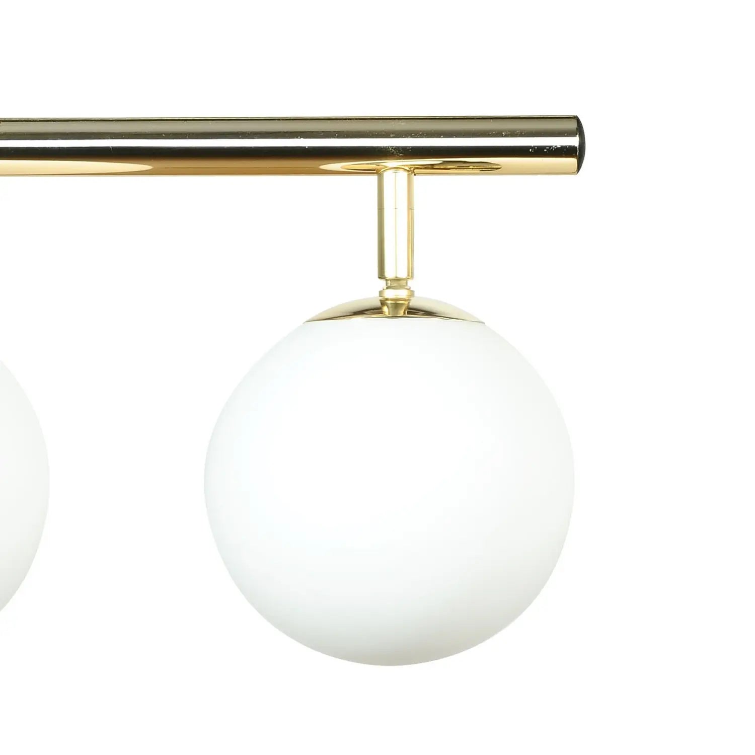 B-Ware Deckenleuchte Drum Led Deckenlampe Glas Goldfarben 3 Flammig Metall L46cm  - 5905563003671