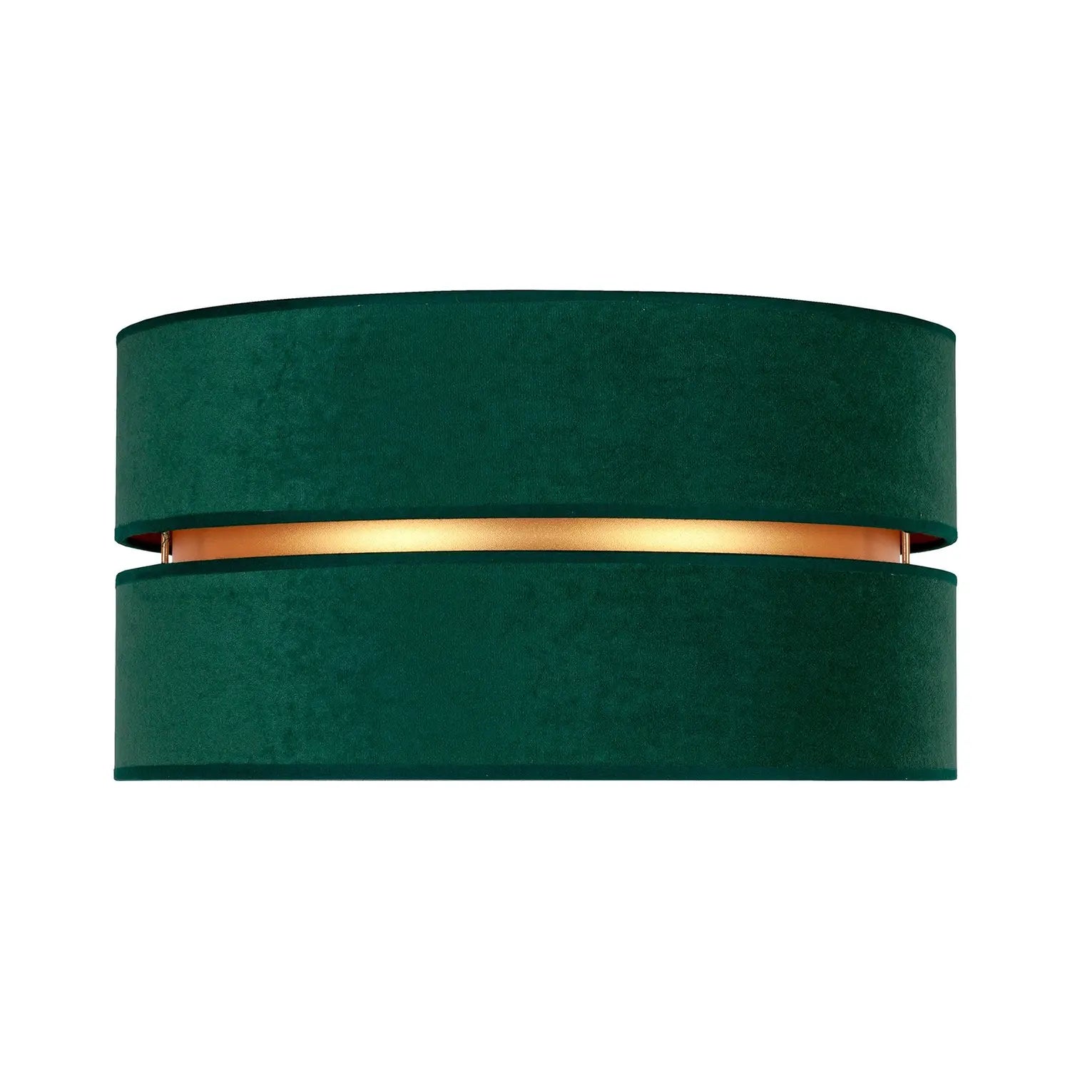B-Ware Duo Deckenleuchte Lampe Deckenlampe Grün/Gold Samt Metall ø60cm Dimmbar  - 5903689189842