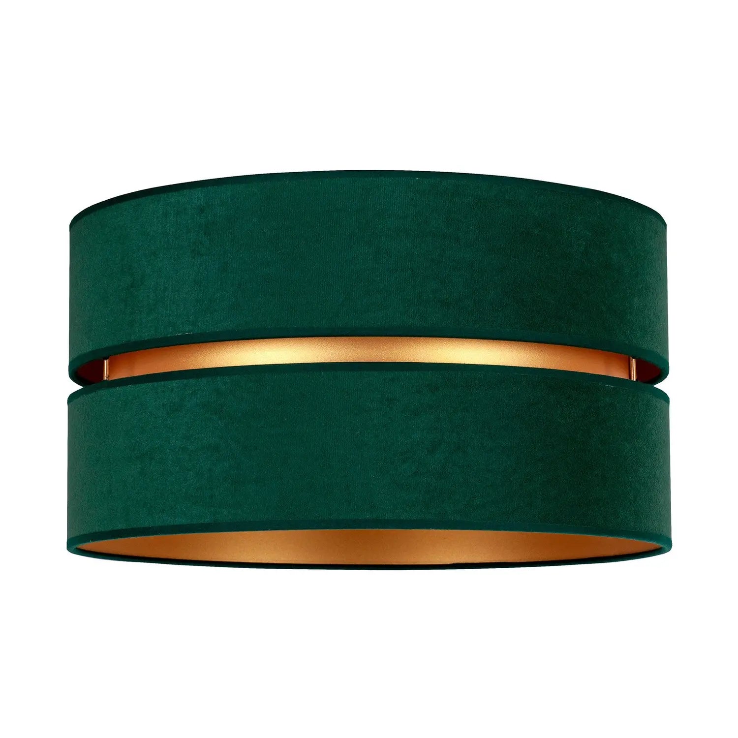 B-Ware Duo Deckenleuchte Lampe Deckenlampe Grün/Gold Samt Metall ø60cm Dimmbar  - 5903689189842