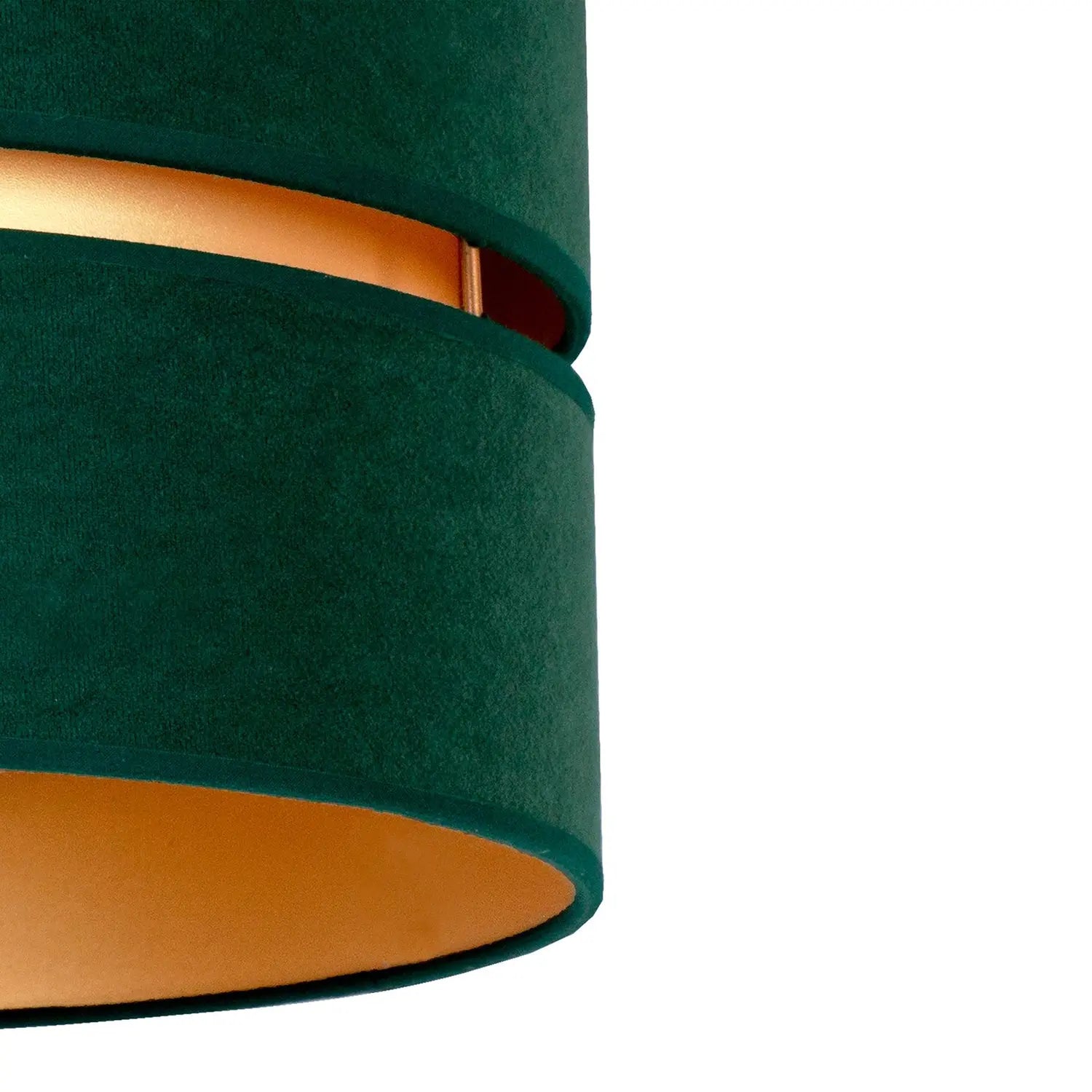 B-Ware Duo Deckenleuchte Lampe Deckenlampe Grün/Gold Samt Metall ø60cm Dimmbar  - 5903689189842