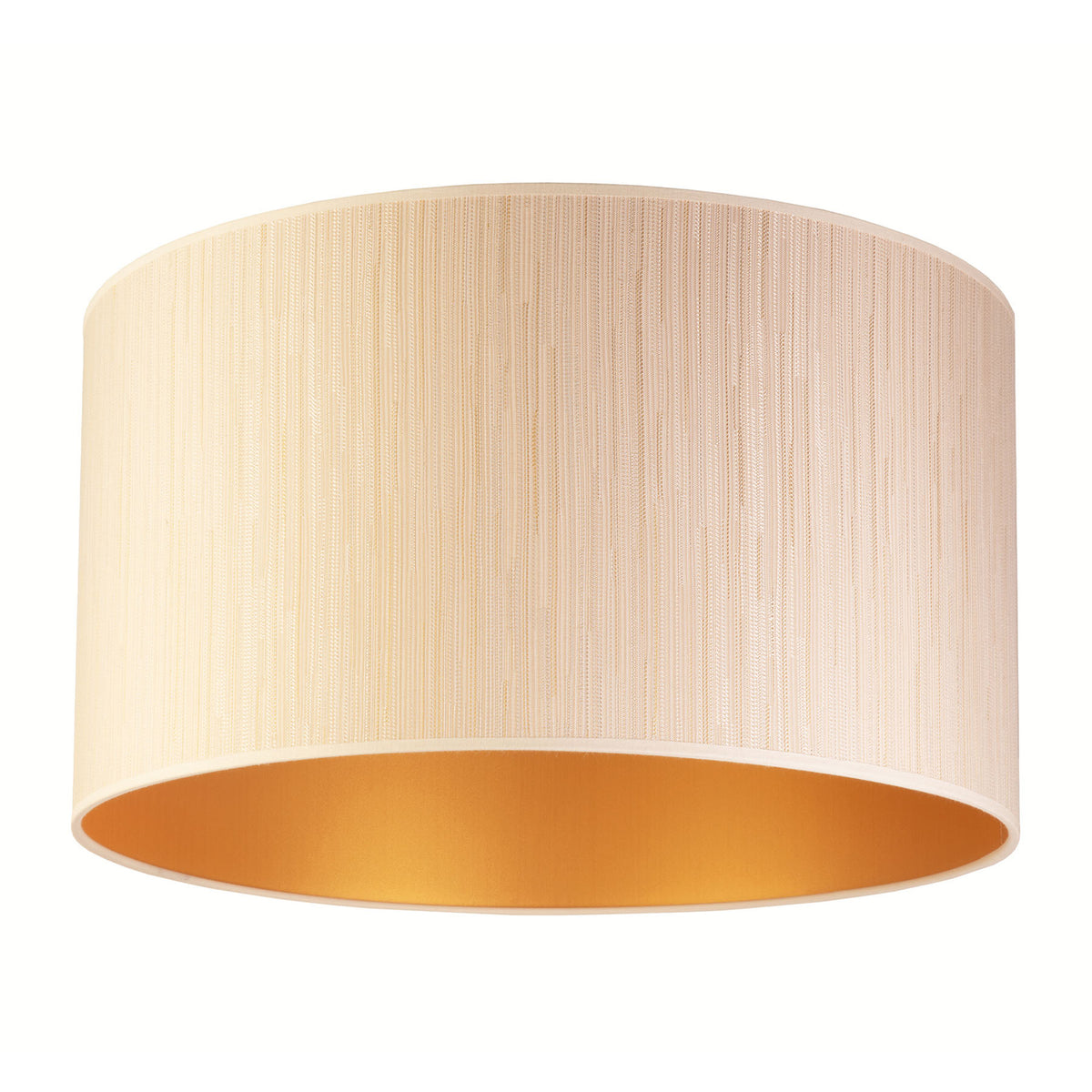 Deckenleuchte Lampe Essex strukturierter Stoff Textil gold Kunststoff - 5903689180474