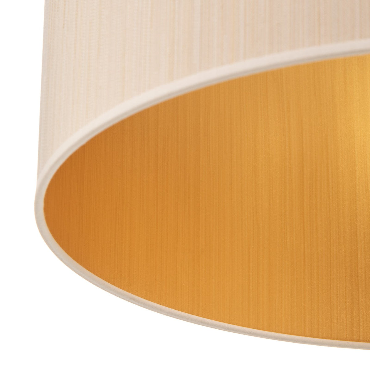 Deckenleuchte Lampe Essex strukturierter Stoff Textil gold Kunststoff - 5903689180474