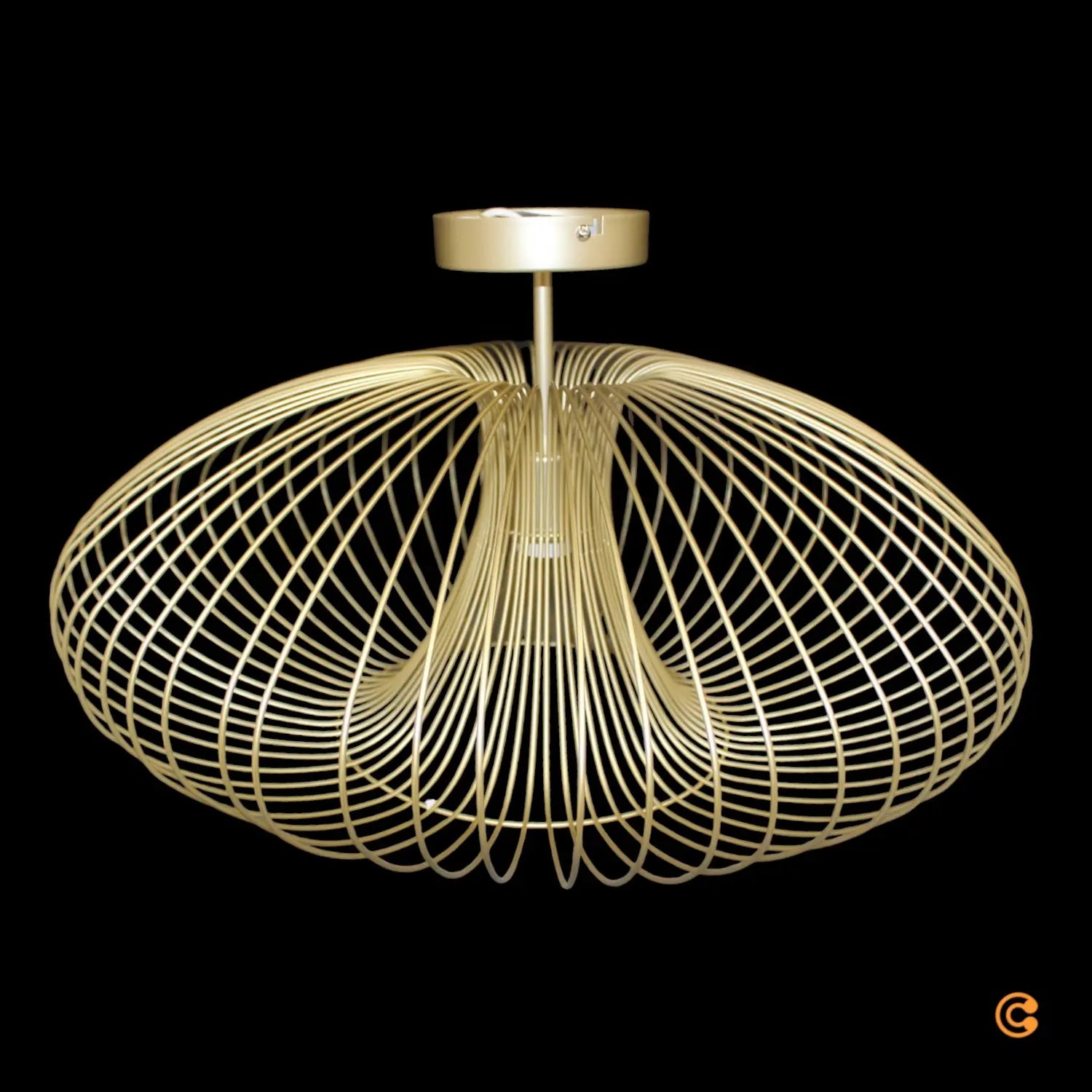 B-Ware Fabas Luce Deckenleuchte Lampe Fassa Gold Edelmatt Metall ø 60 Cm Möbel Leuchte - 8019282541110