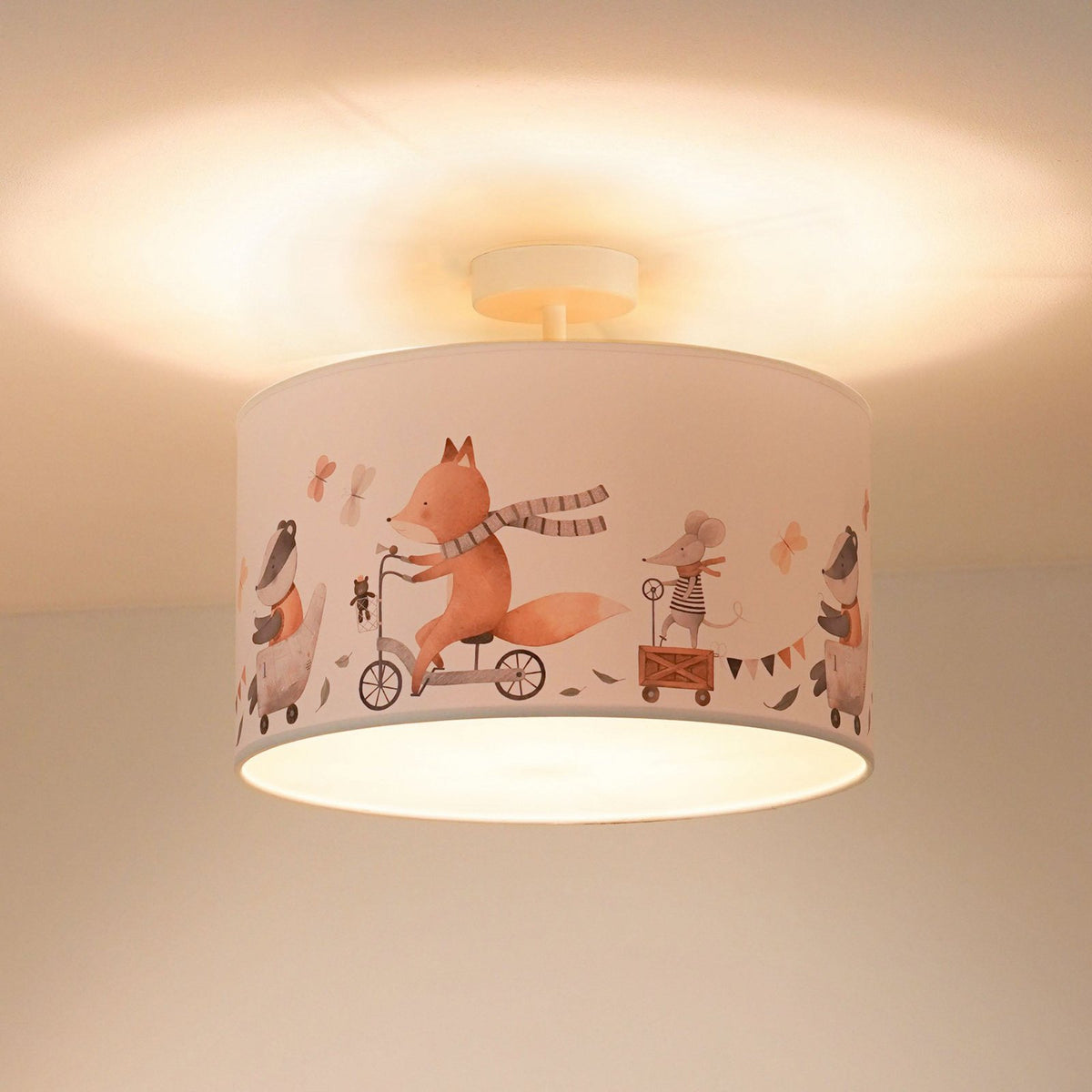 Ferdi Deckenleuchte Lampe Kinderzimmer Textil weiß bunt Leuchte Spot Licht - 5905317606974